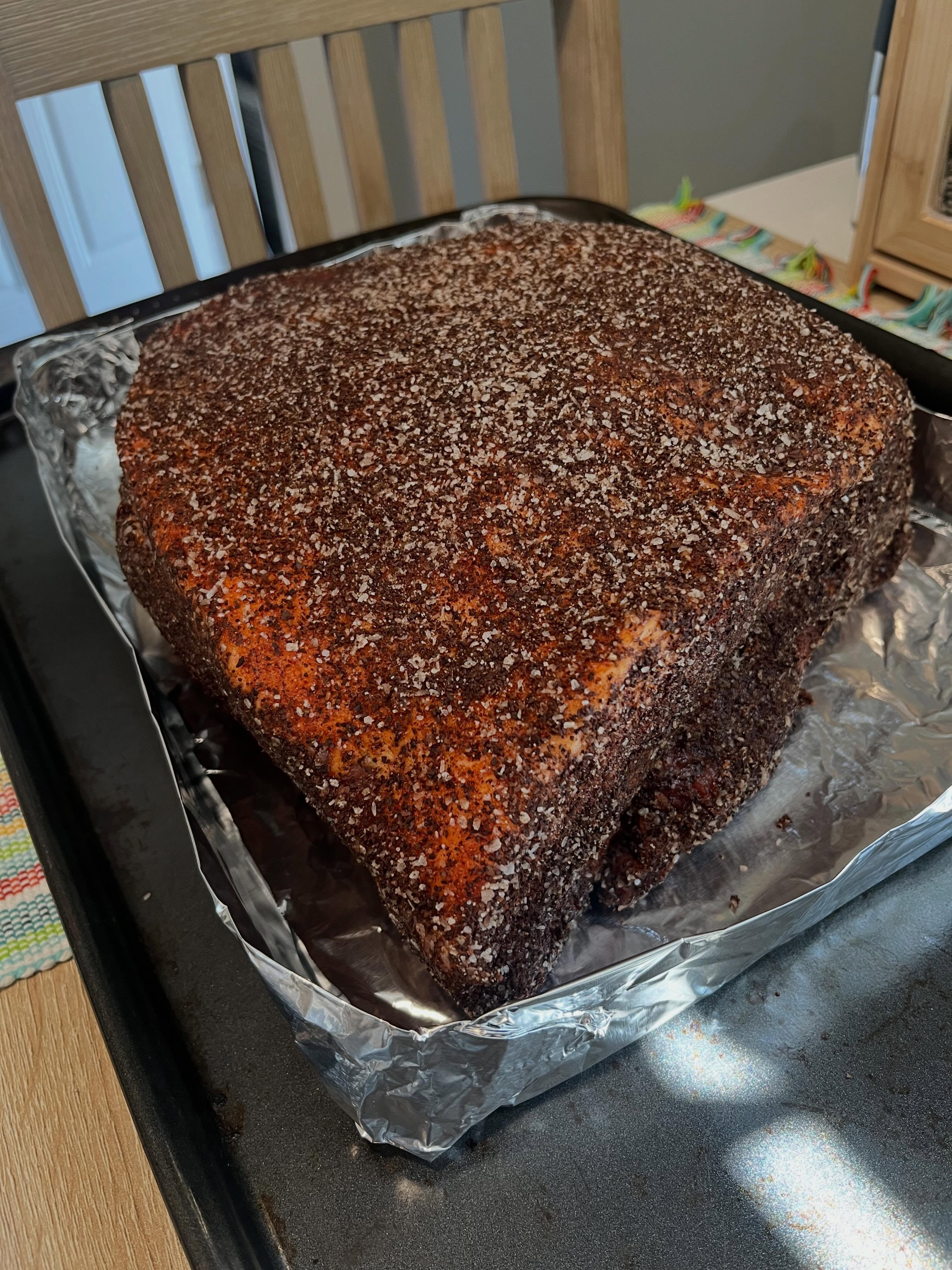 A lil South Texas, mesquite smoked Piggy-Butt shoulder. Oh you greedy little pig!
-Bake It Easy