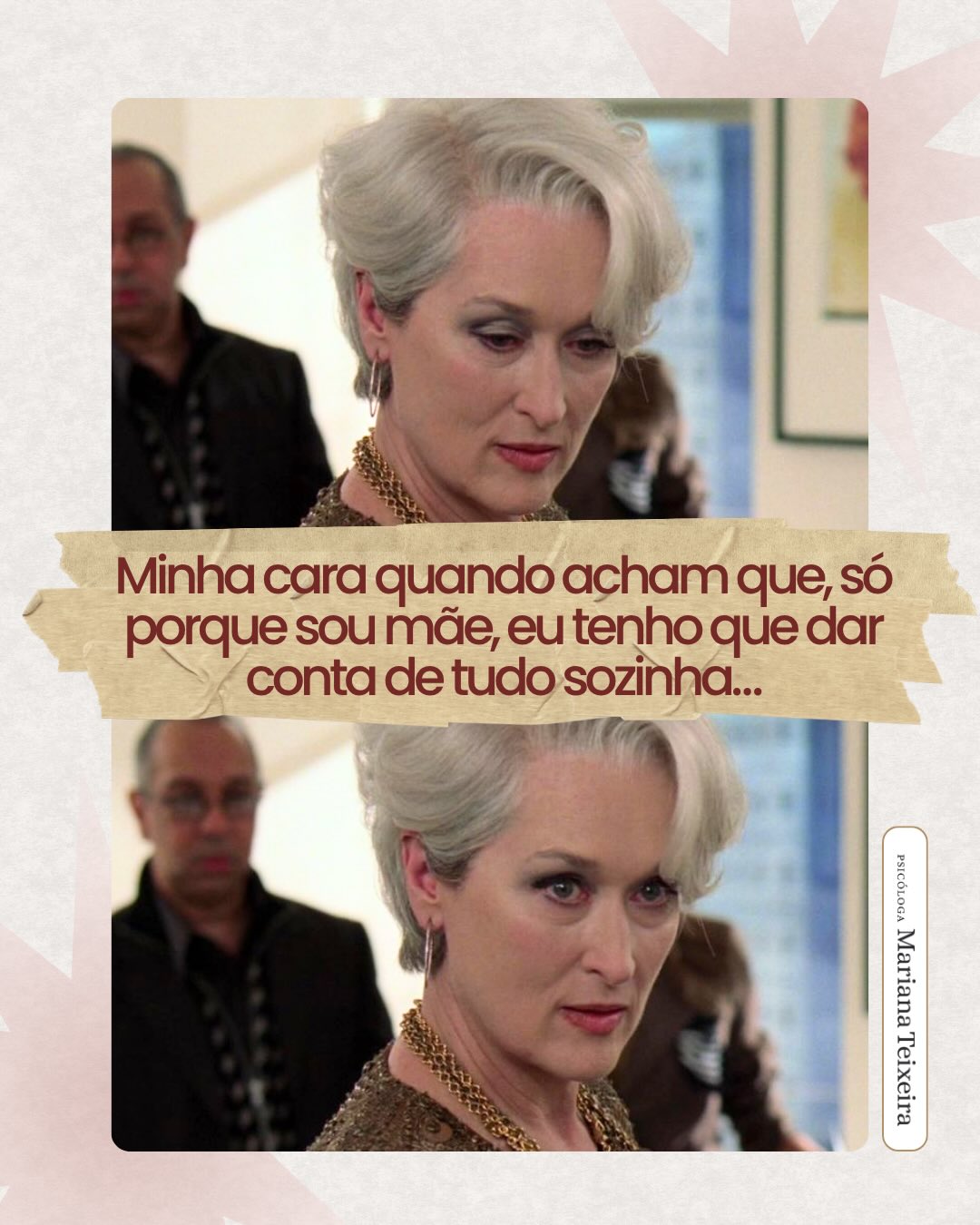 A Miranda das mães chegou! 💃
Qual dessas caras mais te representa? Qual dessas frases você acha mais inconveniente?