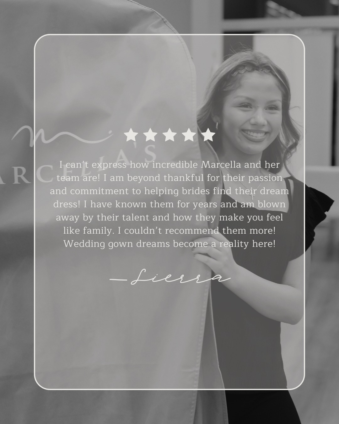 Thank you to these brides or anyone who has taken the time to leave us a review! It melts our hearts to read all of your sweet comments!!