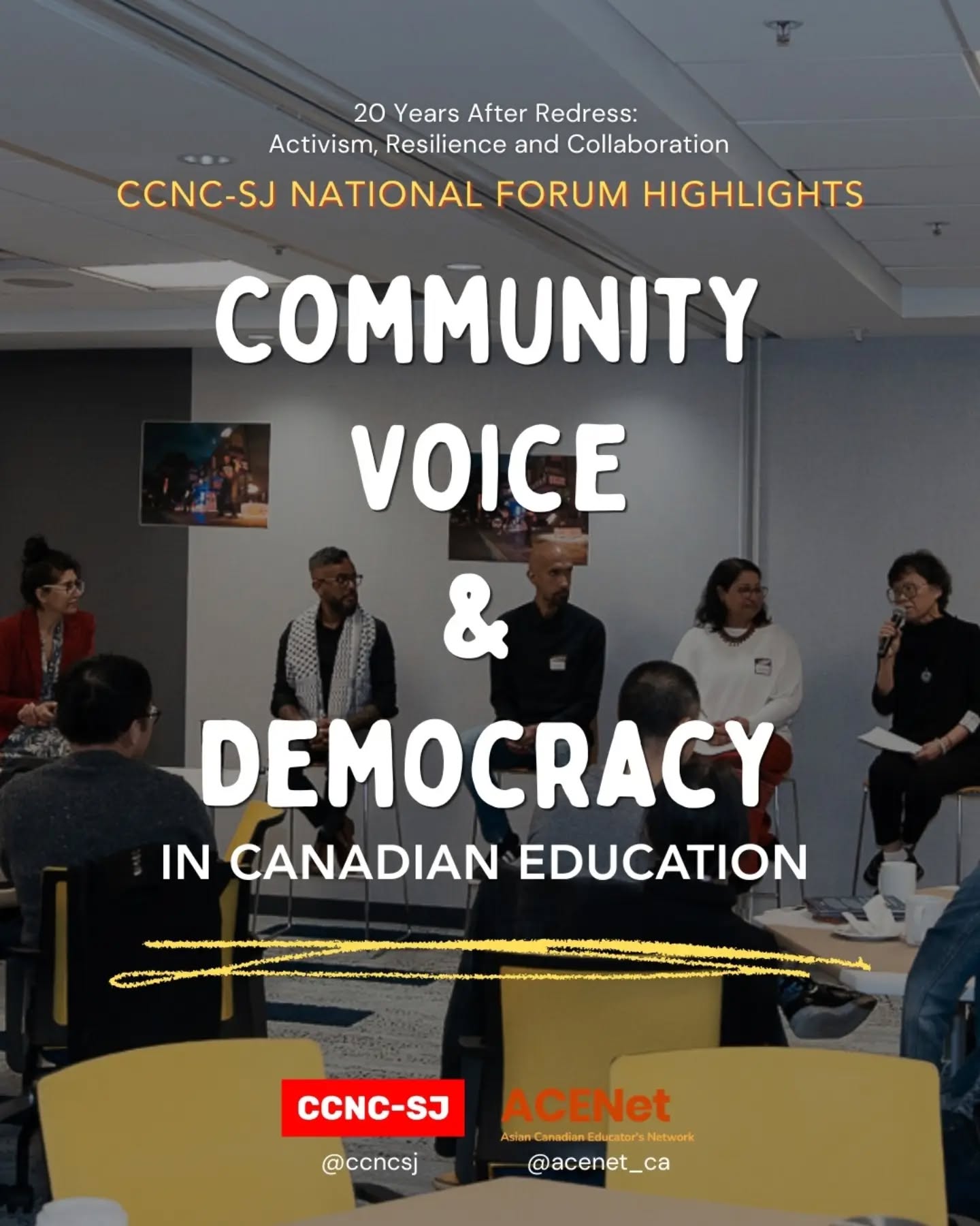 On the second day of the National Forum, CCNC-SJ's partner, @acenet_ca, led a panel conversation on the current state of Ontario K-12 education and the increasing erosion to democracy and community input in the education system. Long-time educators and organizers discuss the implications of Bill 33, the Supporting Children and Students Act, as well as challenges and barriers that are facing students, parents, and school communities. Participants and panelists also discussed how these changes threaten anti-racist education in classrooms, especially for Asian communities.
On April 13, 2026, Education Minister Paul Calandra announced the Putting Student Achievement First Act, which proposes sweeping changes that would further undermine democratic and labour processes within education, many of which were discussed by the panel. During the Forum, panelists also outlined strategies that have been, and are currently utilized, by organizers, community members and organizations, educators, and unions to continue to preserve democratic processes in the education system and center the wellbeing of students and school communities.