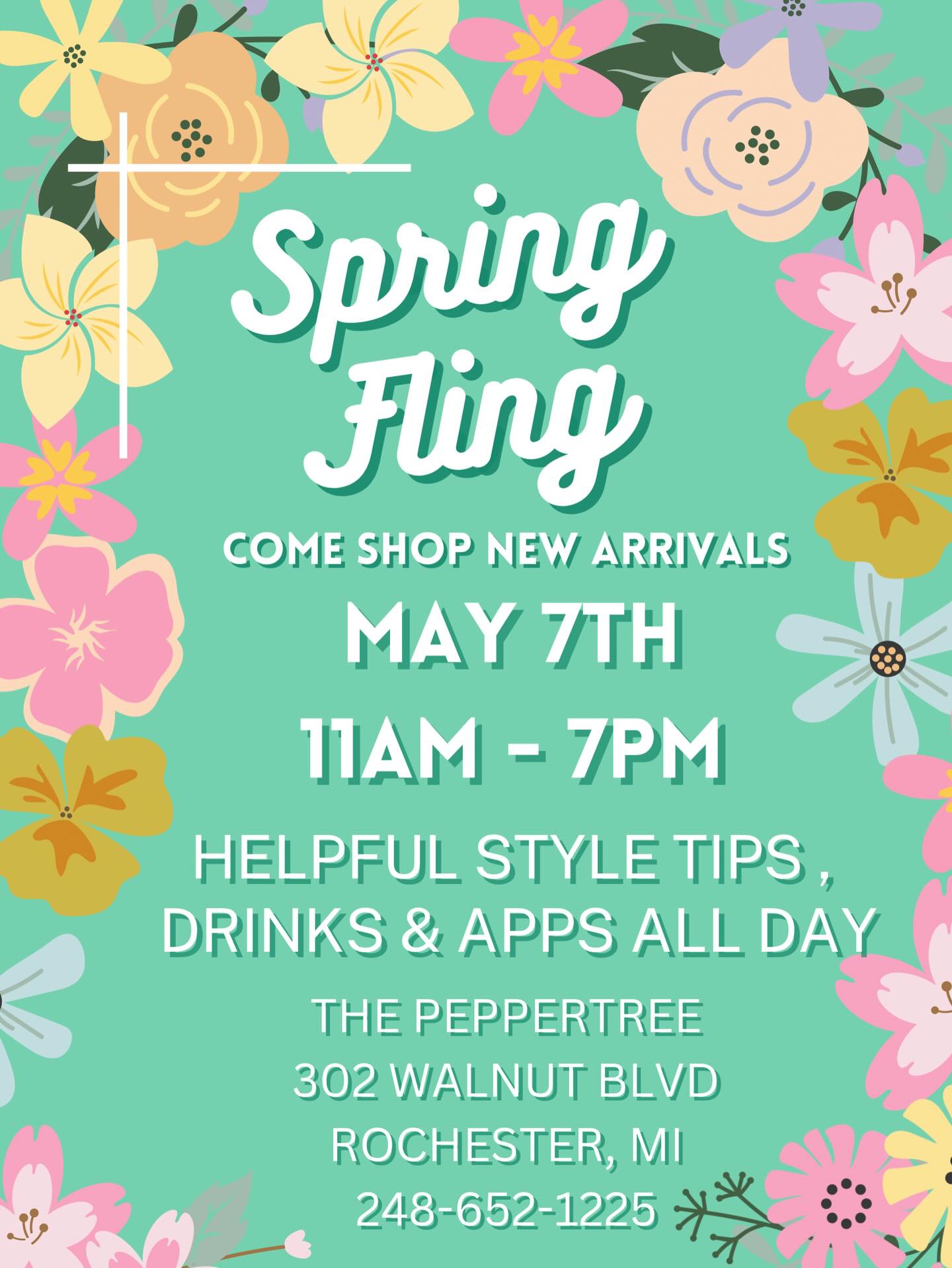 🌸✨ TODAY IS OUR SPRING FLING! ✨🌸
Celebrate the season with gorgeous NEW ARRIVALS, fresh spring fashion, styling tips, and all the boutique vibes you love 💕
Stop in and shop the best looks for spring — from everyday chic to standout statement pieces! 🌷👗👜
🍷 Rosé + new arrivals served all day
🛍️ Personal styling tips & spring inspiration
⏰ We’re staying OPEN UNTIL 7 PM tonight to serve you better!
Grab your girlfriends and make it a spring shopping day 💐✨
#SpringFling #NewArrivals #SpringFashion #BoutiqueStyle