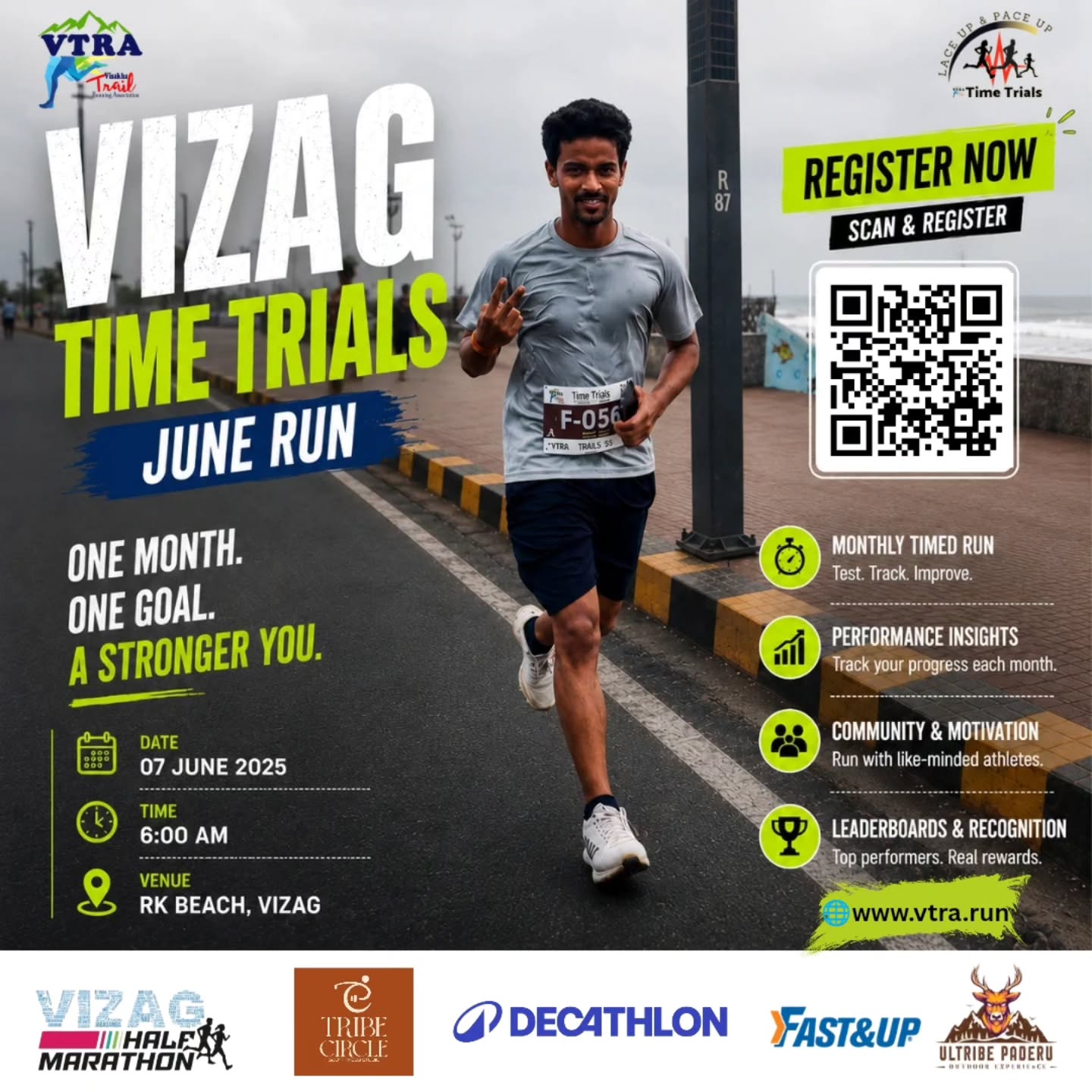 โฑ๏ธ The clock is ticking!
Only 4 Time Trials left to complete your challenge and earn your exclusive Decathlon T-shirt ๐โโ๏ธ๐ฅ
Missed the previous 2 TTs?
No worries โ this is your moment to get back on track.
๐ Join us at the June Vizag Time Trials
๐๏ธ 07 June 2025
โฐ 4:30 AM
๐ RK Beach, Vizag
Register yourself at: www.vtra.run
Test. Track. Improve. Repeat. ๐ช
Letโs chase stronger timings, stronger minds, and a stronger YOU.
#VizagTimeTrials #VTRA #RunVizag #TimeTrials #RunningCommunity RKBeachRun Decathlon FitnessGoals RunStronger MorningRun HalfMarathonTraining RunnersOfInstagram VizagTrailRunners PaceUp TrainHardRunEasy