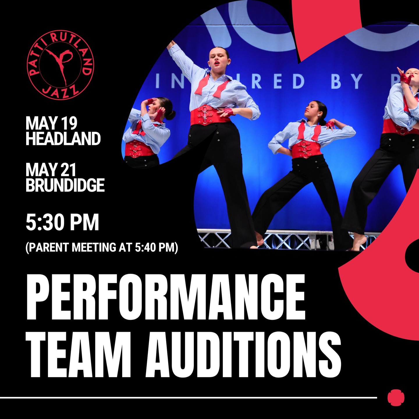 Performance Team becomes a second home for so many dancers.
It is a place where hard work is expected, but love and encouragement are right there too. Our dancers are pushed to grow, but they are also supported every step of the way by teachers, teammates, and families who care deeply.
That sense of belonging is a big part of what makes this team so special.
Audition form must be completed before auditions:
Click the link in our bio to register!
Headland Auditions: Tuesday, May 19 at 5:30 PM | Parent Meeting at 5:40 PM
Brundidge Auditions: Thursday, May 21 at 5:30 PM | Parent Meeting at 5:40 PM