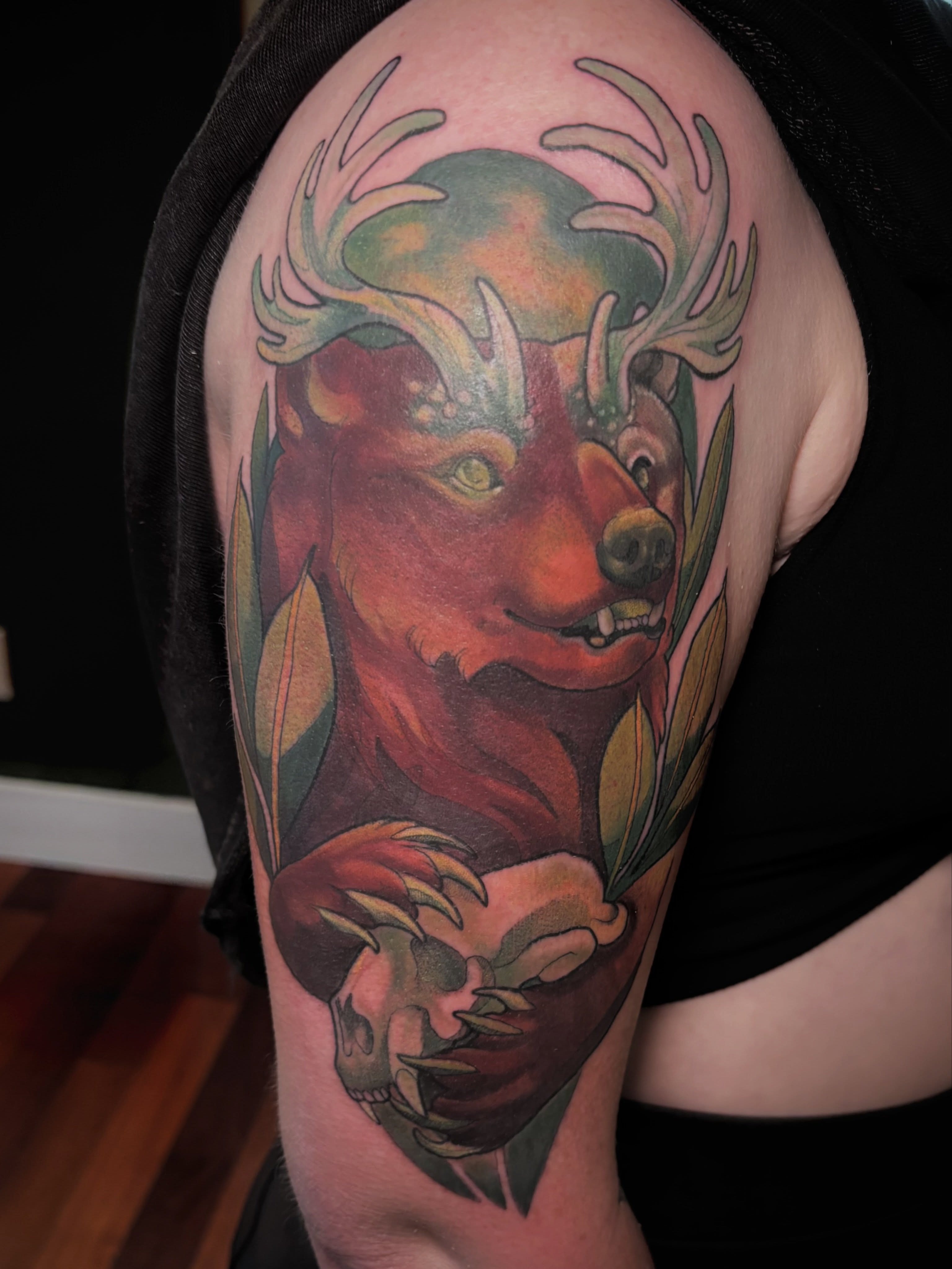 The Otso Bear, guardian of the forest.
What is your favorite folklore creature? My personal favorite is the Squonk.
#beartattoo #naturetattoo #illustrativetattoo #colortattoo #otsobear