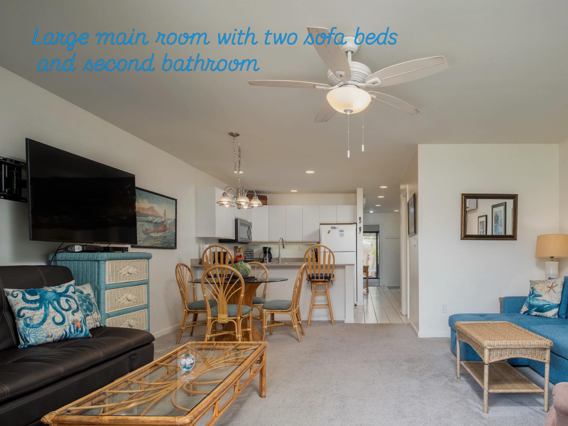 Beautiful garden condo, can sleep up to 6 people
