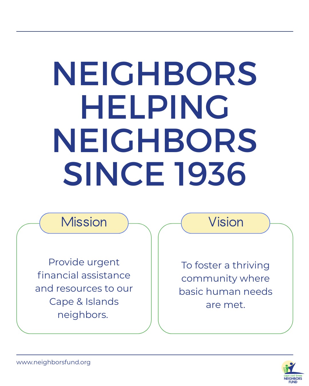 At the Cape Cod Times Neighbors Fund, our mission has always been simple: neighbors helping neighbors. ❤️
Together, we can continue building a stronger, more caring community where no neighbor feels alone. Thank you for being part of our vision and helping us make a difference every day. 🫶
#CapeCod #NeighborsHelpingNeighbors #CapeCodCommunity #CapeCodTimesNeighborsFund #CommunitySupport #LocalImpact