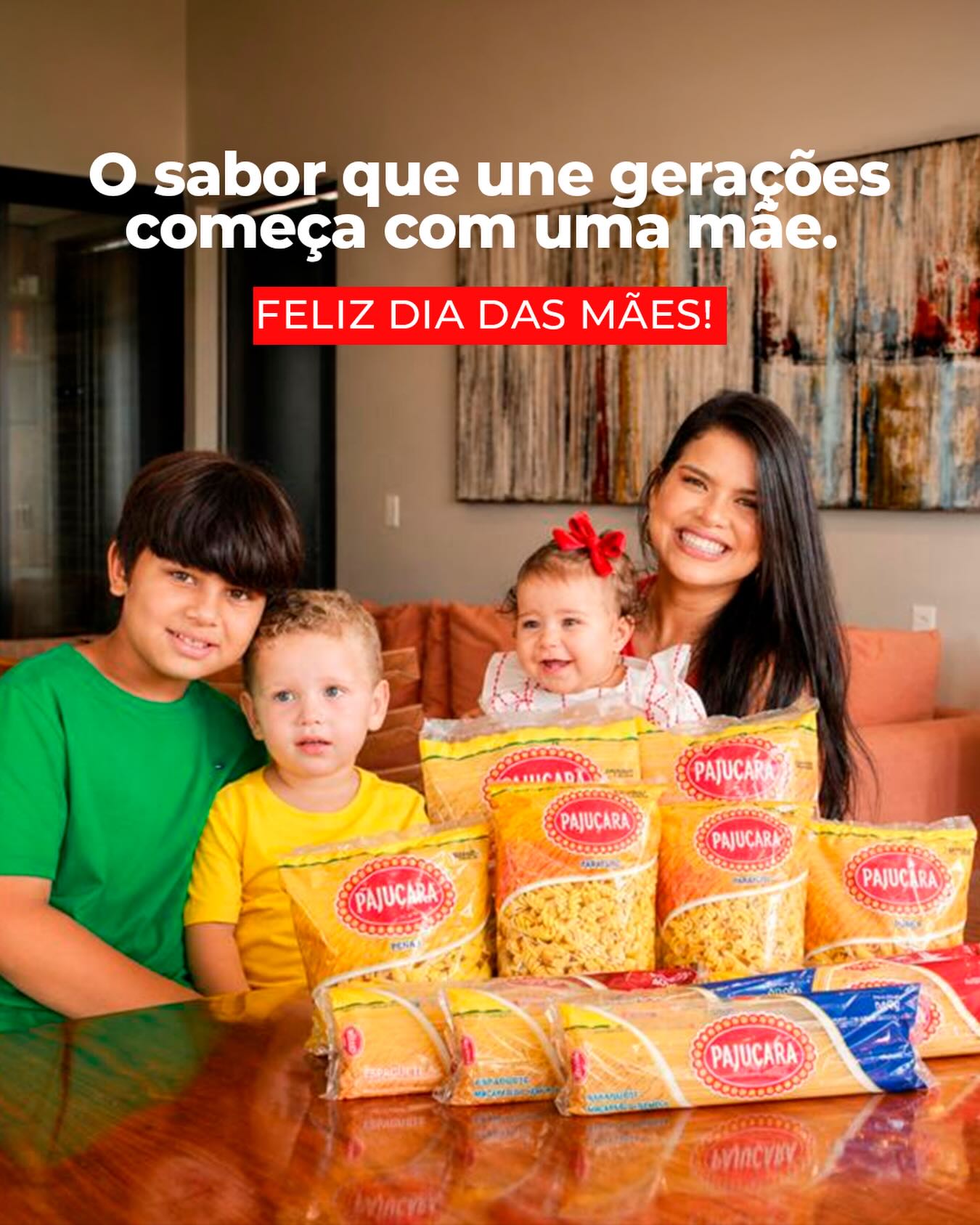 Neste Dia das Mães, celebramos quem faz do amor abrigo, do cuidado rotina e da presença um gesto que fica.
Feliz Dia das Mães!
❤️ Pajuçara - Há 50 anos o sabor que une gerações
🔍Quer saber onde tem produtos Pajuçara pertinho de você? Acesse o Pertinho de mim (Link na Bio)
💻 www.pajucara.ind.br
