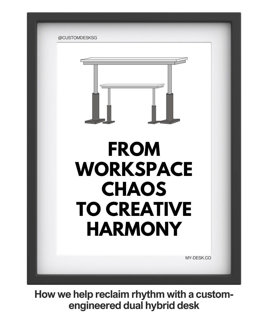 From Workspace Chaos to Creative Harmony 🎹✨
Amanda was stuck. A messy, non-functional desk was standing in the way of her music. She didn’t just need a desk… she needed a system that understood her dual identity as a professional and a musician.
After hours of consultation and design, we built this custom solution for her:
* Dual-Tier Precision: One level for work, and a second perfectly measured for her digital piano.
* Total Mobility: Both desks are on wheels, allowing Amanda to reconfigure her sanctuary in seconds.
* Zero Friction: No setup time, just infinite creative flow.
We built the foundation; Amanda is writing the music.
Ready to reclaim your rhythm? 🔗 Link in bio to start your custom design.
#customdesk #musicstudio #hybridworking #singaporedesk