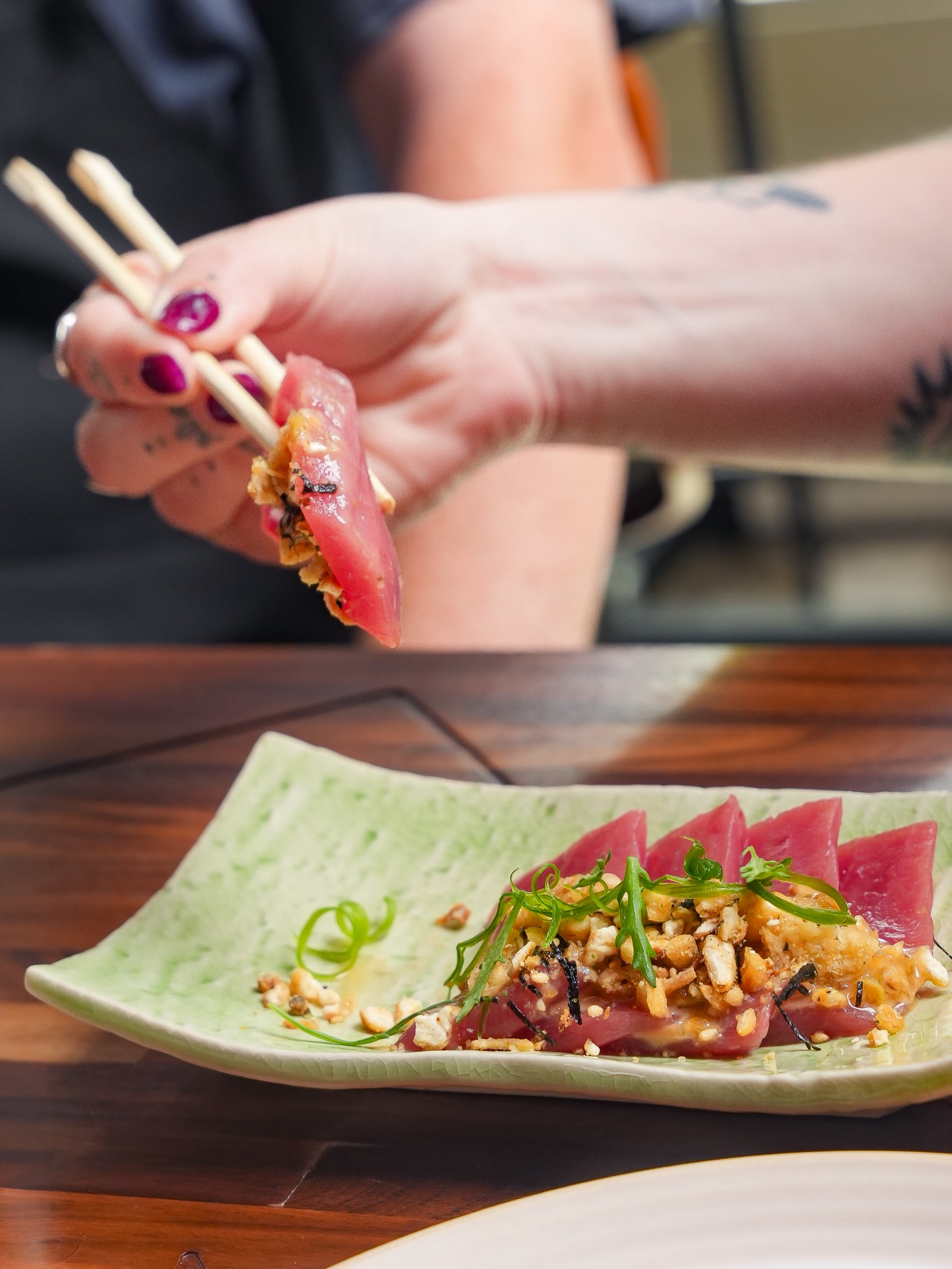If Crudo is a keyword you’re searching for when browsing the menu, order the Bluefin Tuna!
Fresh Bluefin tuna perfectly paired with mormoi miso and crunchy corn nut furikake. A flavor bomb you don’t want to miss. Find this gem under our small plates section labeled ‘Kozara’, available during dinner from 5-10 PM.
Treat yourself to bold bites and elevate your dinner experience with us tonight!
#bluefintuna #crudo #charlottefood #cltnc