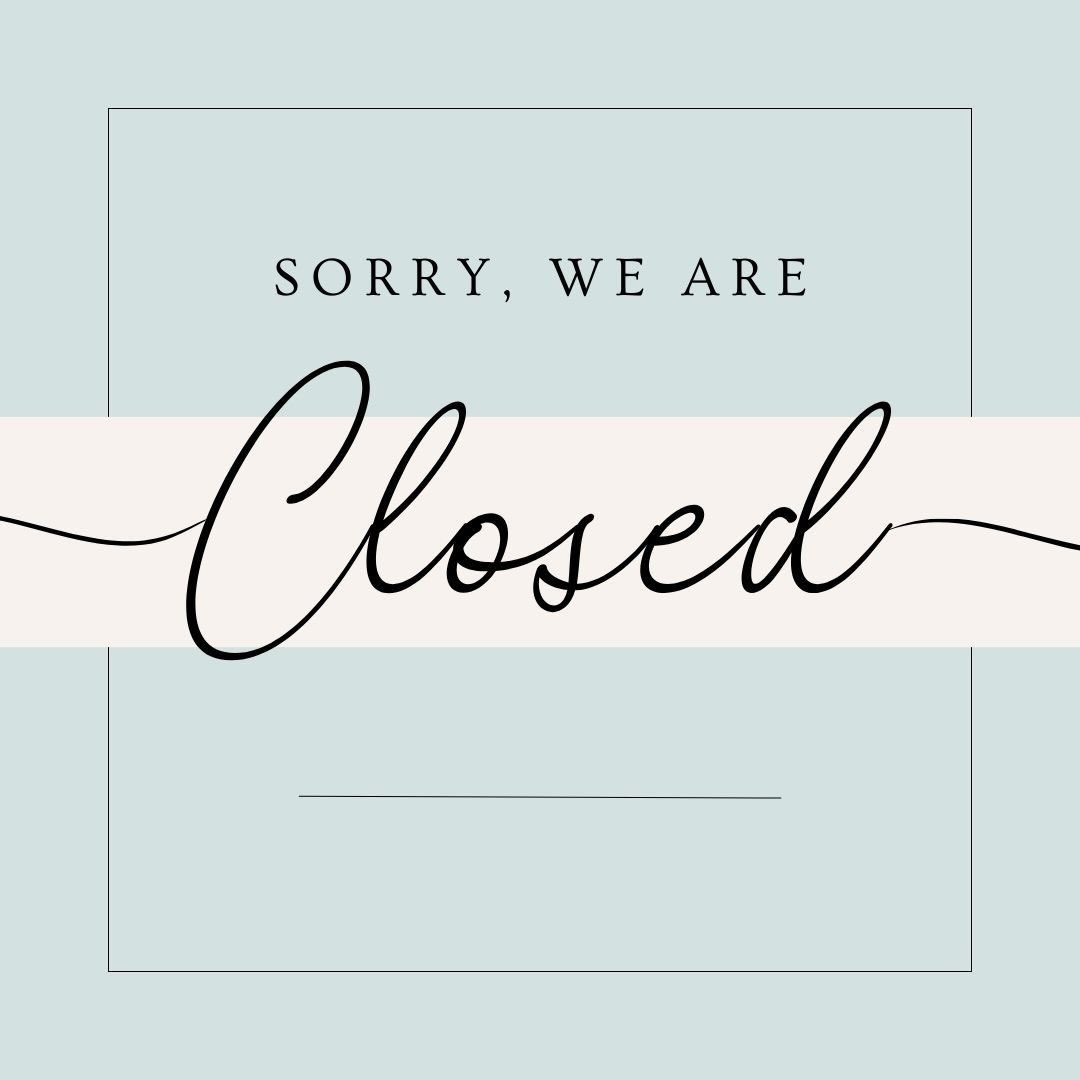 ATTENTION! We will be closed this Friday 5/15. We’ll be returning to normal hours on that following Monday.