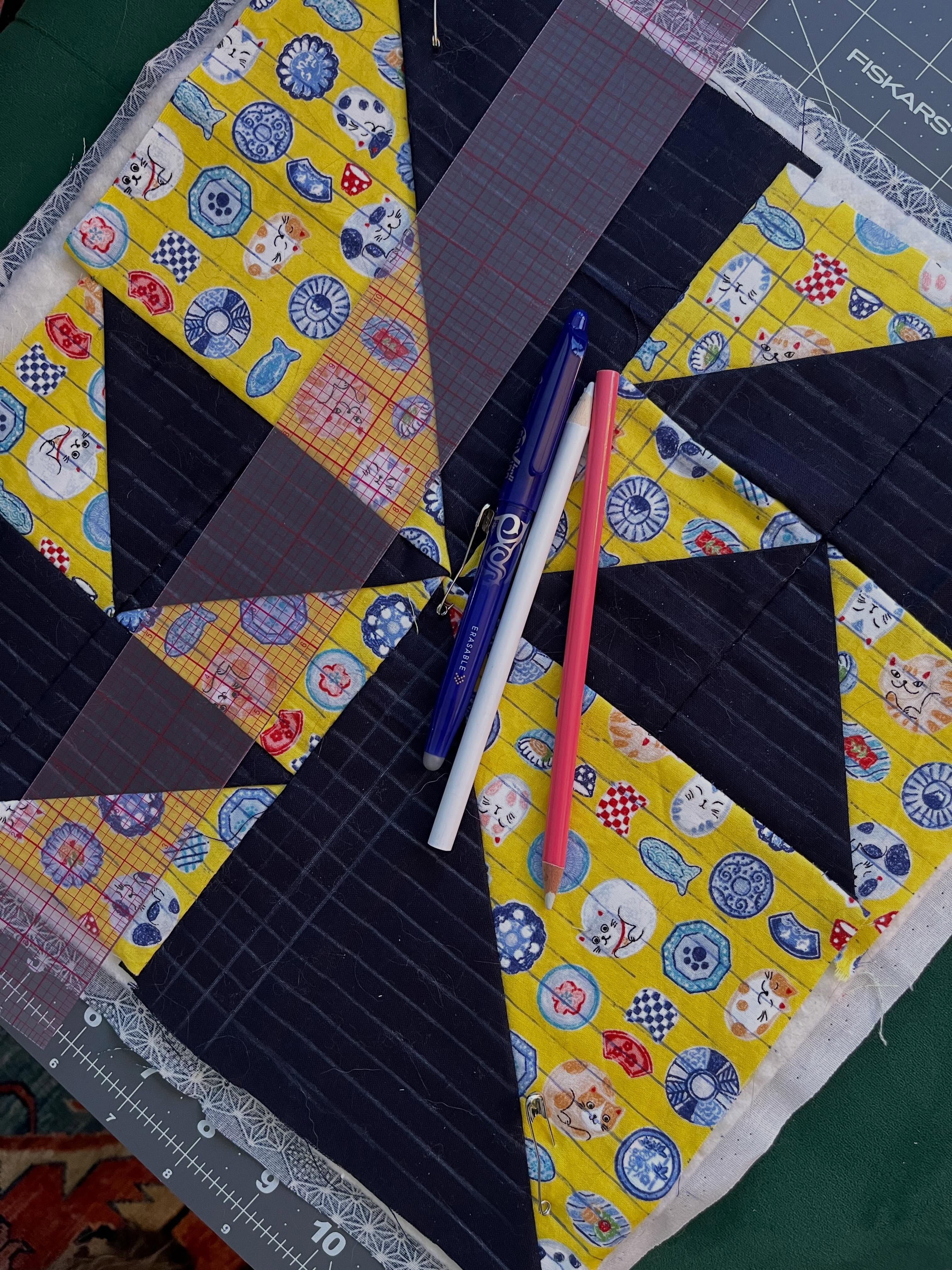More quilting fun…. I don’t usually grid things out— we’ll see how this goes 😳 #quilting #sashiko
