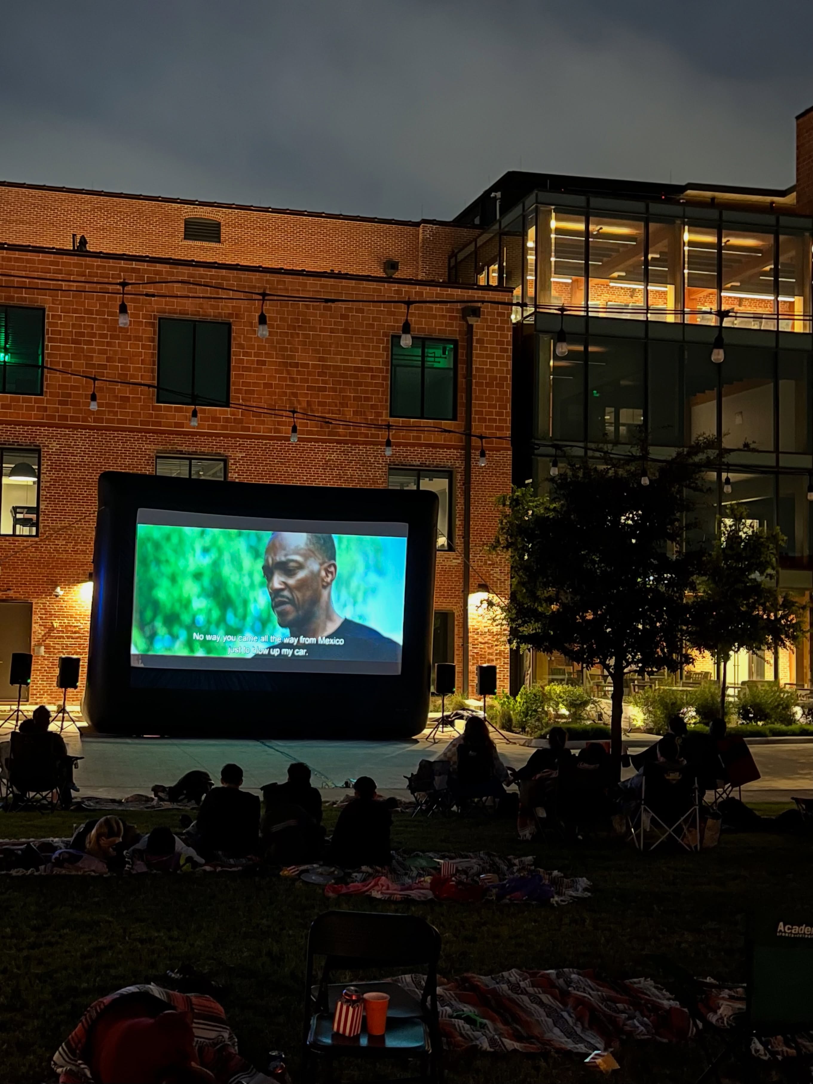 Perfect night for an outdoor movie! @velocitytx Photo by @spanishvoodoo