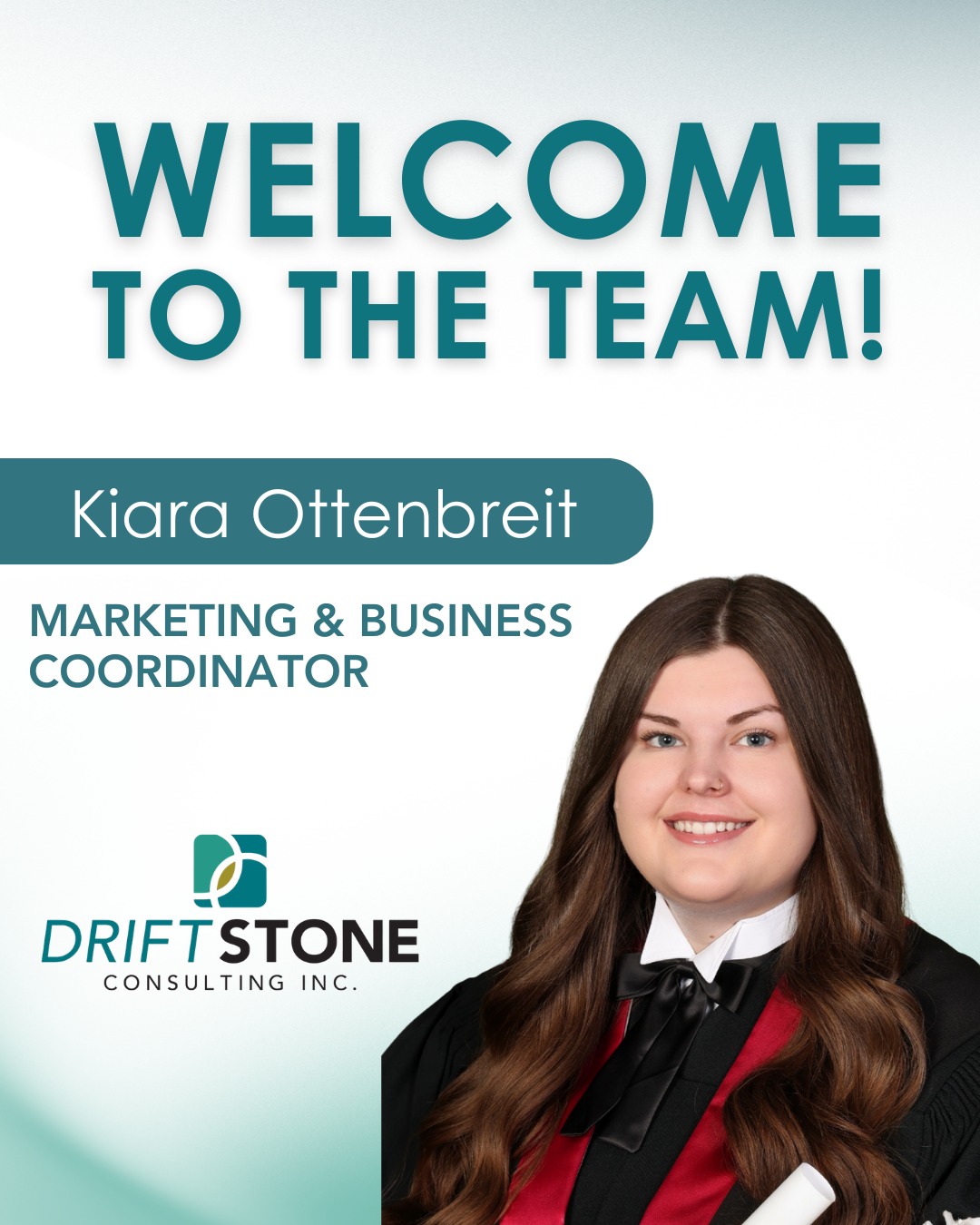 Please join us in welcoming Kiara Ottenbreit to the Driftstone team!
Kiara recently completed her Bachelor of Commerce degree in Marketing with Edwards School of Business and joins us as our new Marketing & Business Coordinator.
Kiara will support our marketing presence, proposal development, BD initiatives & leadership team coordination.
Outside of work, Kiara enjoys spending time outdoors, pontoon boat days, and hanging out with her pup.
We’re excited to have Kiara on board and look forward to the energy and perspective she’ll bring to the team!
#WelcomeToTheTeam #DriftstoneConsulting #Marketing #BusinessDevelopment #TeamDriftstone