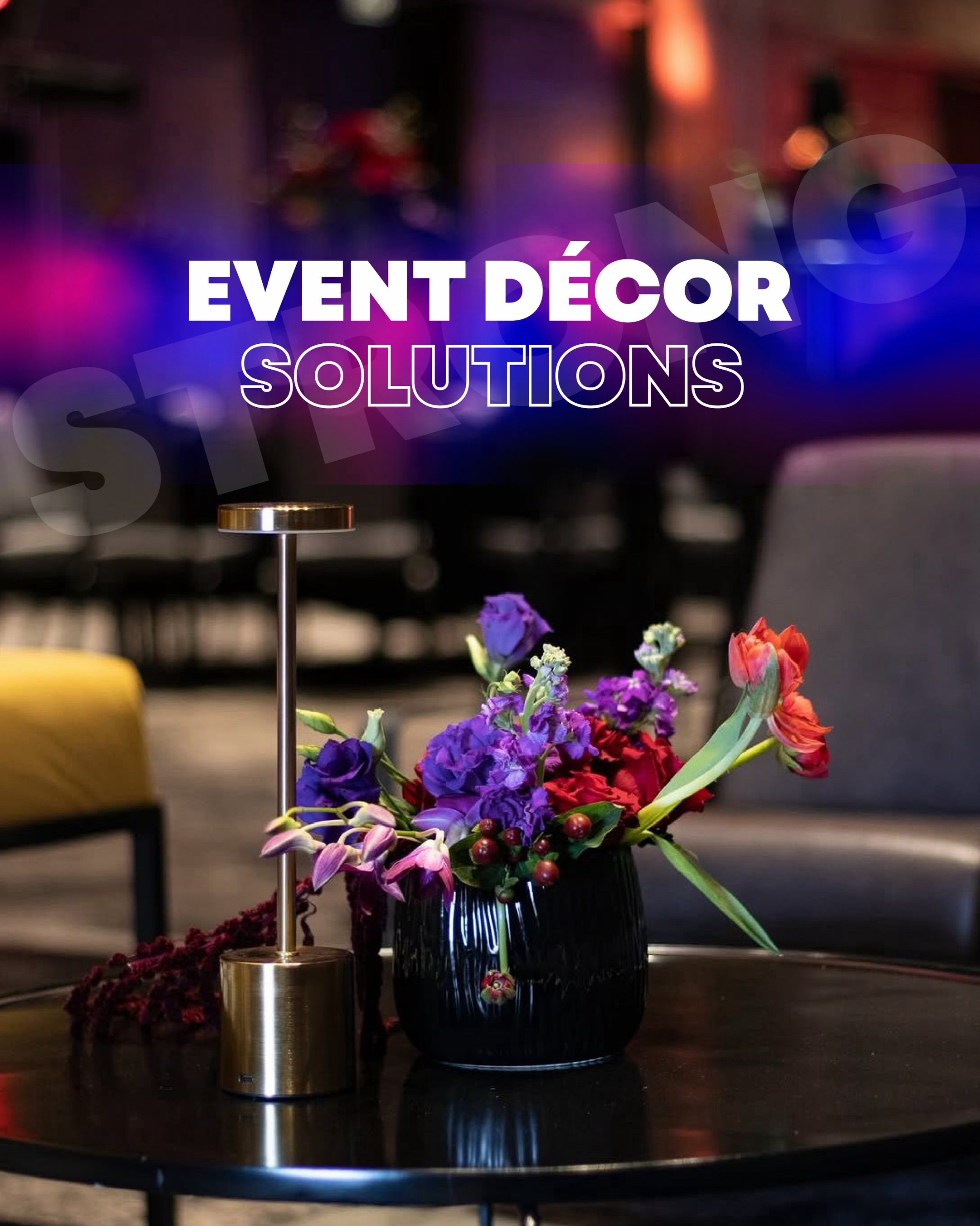 Event décor that transforms spaces into experiences.
From intimate details to bold statement pieces, we bring your vision to life.