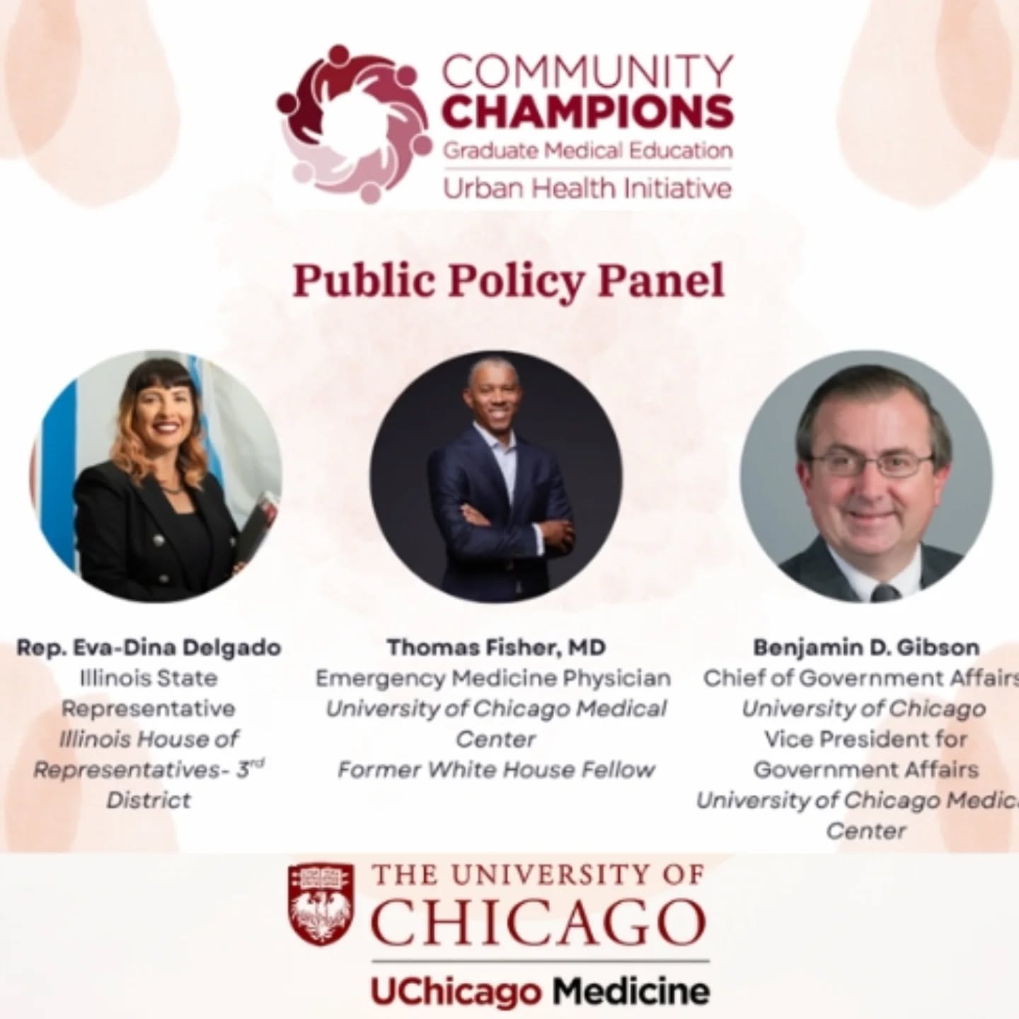 Today, I’m proud to join UChicago Medicine’s Community Champions Graduate Medical Education Urban Health Initiative for a Public Policy Panel on how we can strengthen healthcare access, mental health care, and community health across Illinois.
These conversations matter because public policy has a direct impact on whether families can access timely, affordable, and culturally responsive care.
Hoy me enorgullece participar con la Iniciativa de Salud Urbana Community Champions de Educación Médica de Posgrado de UChicago Medicine en un panel de política pública sobre cómo podemos fortalecer el acceso a la atención médica, los servicios de salud mental y la salud comunitaria en todo Illinois.
Estas conversaciones son importantes porque la política pública tiene un impacto directo en la capacidad de las familias para acceder a una atención oportuna, asequible y culturalmente sensible.
#accessiblehealthcare #medicareforall #healthandwellness