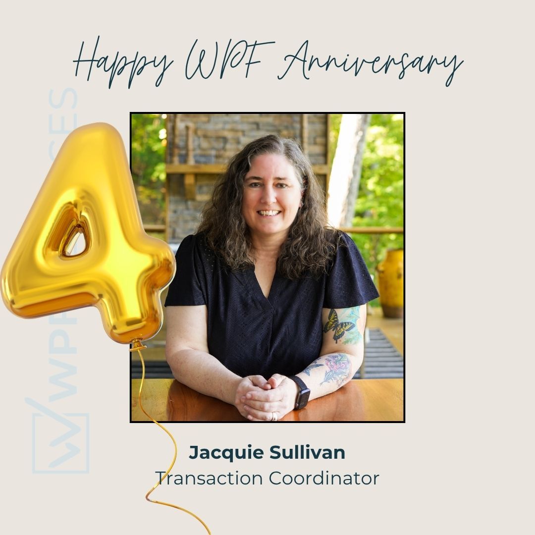 Happy 4-year WPF Services anniversary to Jacquie! Your dedication, attention to detail, and commitment to keeping every transaction running smoothly make such a difference for our agents every single day. We’re so lucky to have you as part of the WPF family. <3
#WPFServices #WorkAnniversary #TeamAppreciation #TransactionCoordinator #RealEstateLife #BehindTheScenes