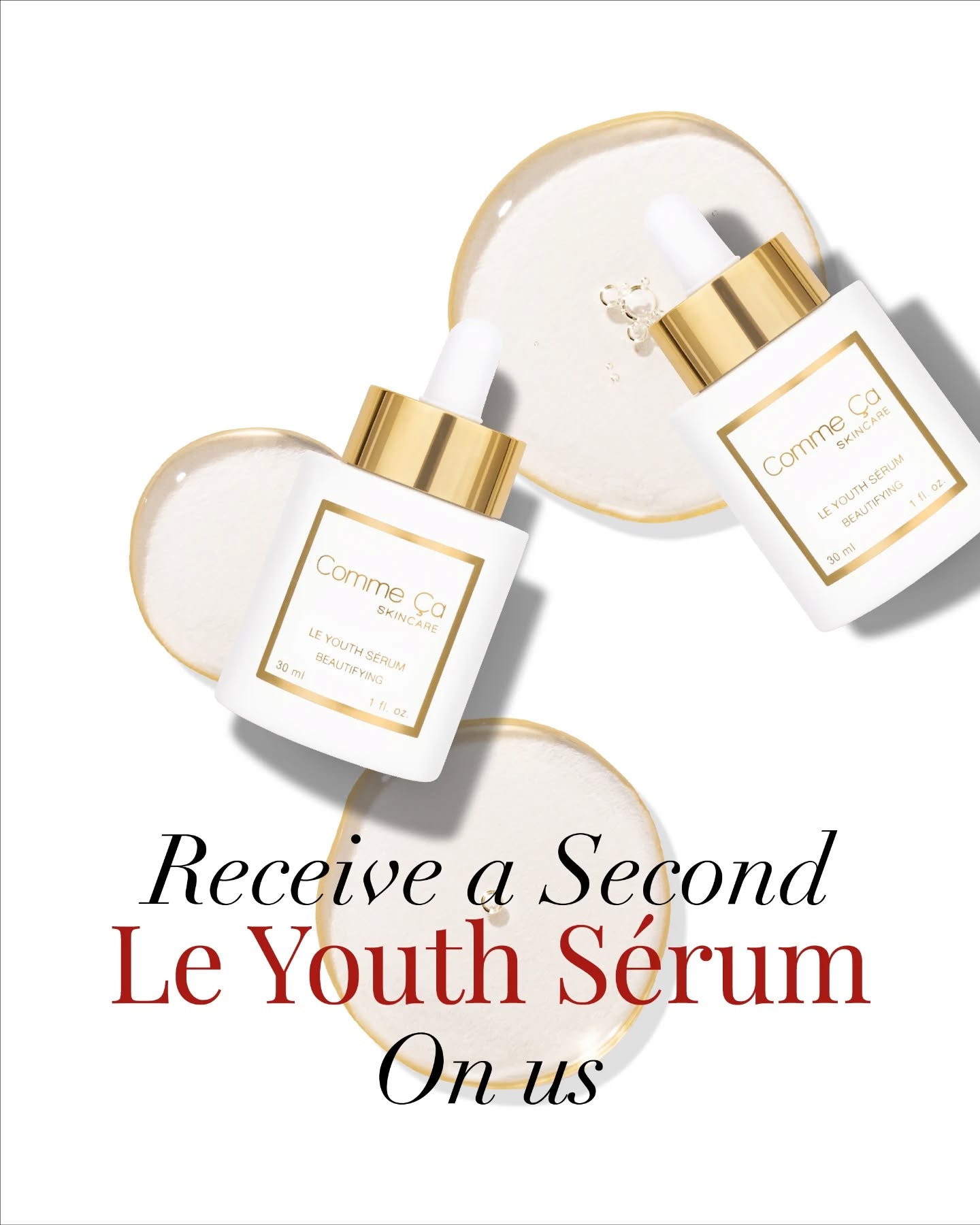 Receive a free Le Youth Sérum with your purchase of Le Youth Sérum ❤️⚘️ exclusively for Mother’s Day weekend.
Our most loved formula is designed to help visibly soften expression lines, improve firmness and leave the skin looking smoother, fresher and more rested.
Powered by Acmella Oleracea Extract, Le Youth Sérum helps reduce the small, repetitive facial muscle movements that contribute to the formation of fine lines over time.
Clinical results showed:
• visibly smoother skin from day 1
• up to 12% reduction in wrinkle depth in 28 days
• up to 16.3% improved elasticity in 56 days
One to keep. One to gift.
Or both for yourself.
Available from May 8 — 11 only ⚘️❤️🍒
#commecaskincare #leyouthserum #mothersdaygift #luxuryskincare #antiagingskincare naturalskincare glowingskin veganskincare skincareroutine cleanbeauty