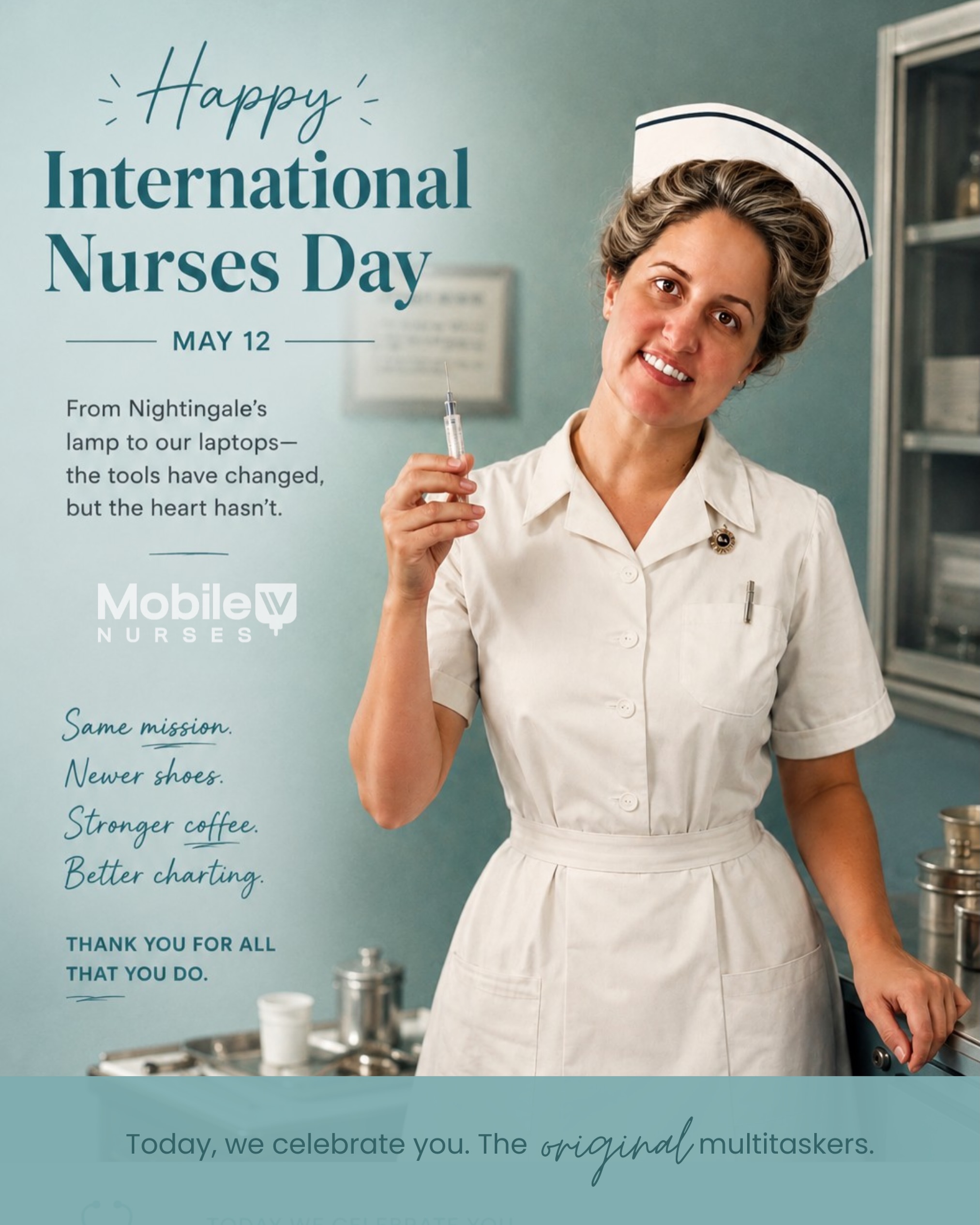 Nurses, today is YOUR day.
From Nightingale’s lamp, to charting systems that need 47 passwords… we’ve come a long way. But the heart of nursing? That part never changed. 🤍
To my fellow nurses: thank you for showing up with compassion, strength, humor, and just enough caffeine to keep the healthcare system running. Drop a 👩⚕️ in the comments if you’re proud to be part of this beautifully chaotic profession.
And to the non-nurses following along today: hug your nurse friends a little tighter, tell them thank you, and maybe send snacks. Trust me… snacks are part of the care plan.
Happy International Nurses Day to the original multitaskers. 🤍
#InternationalNursesDay #NurseLife #nursehumor #HealthcareHeroes #MobileIVNurse