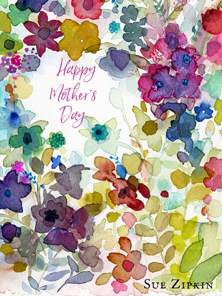 Happy Mother’s Day to everyone — and especially to those for whom this day is complicated. Sending love out into the universe. 💙#suezipkinart #greetingcard #watercolorfloral