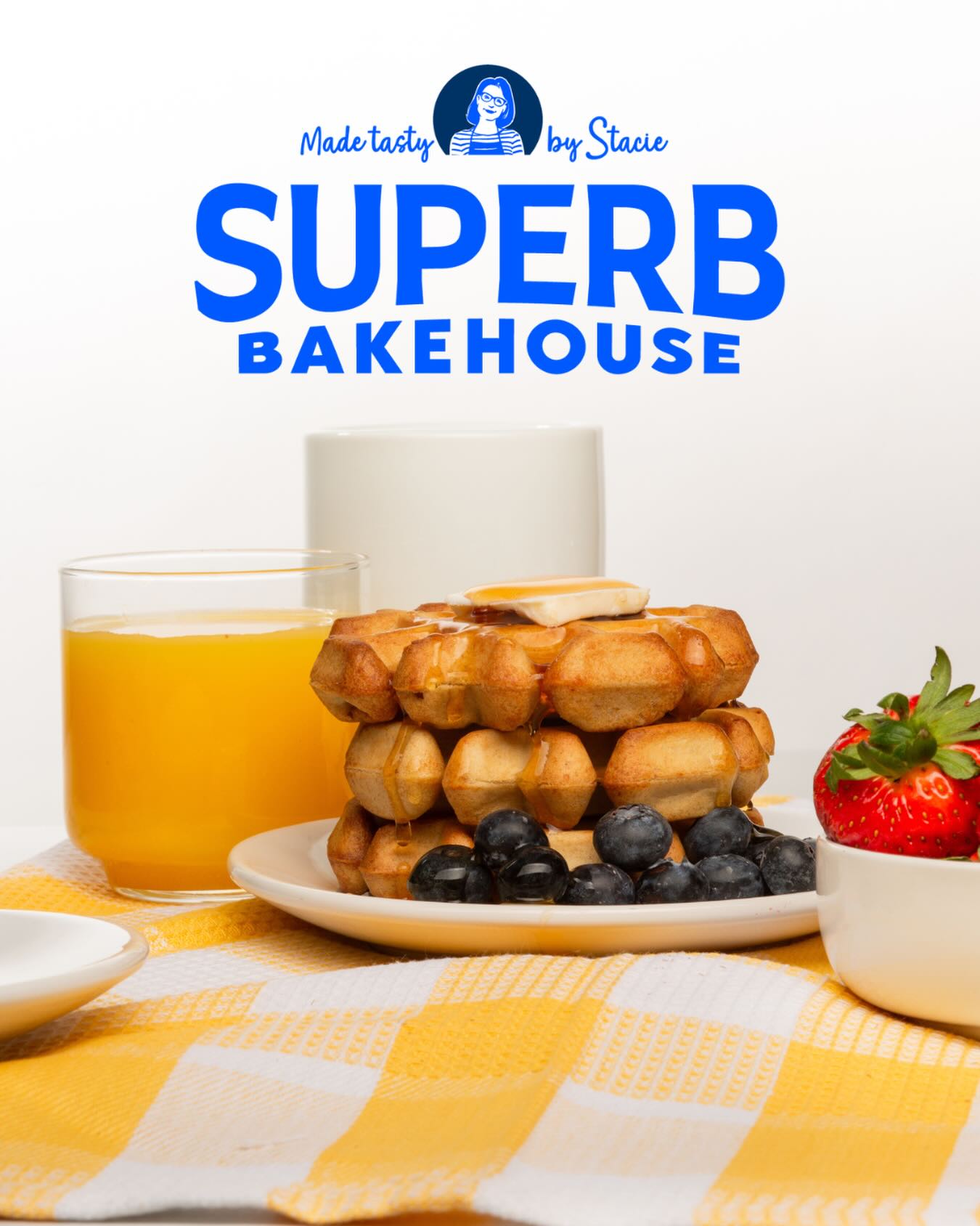 A breakfast spread worth savoring!
Created by founder Stacie, Superb Bakehouse was built on the idea that better-for-you shouldn’t mean missing out—just simple, feel-good waffles made to share, stack, and savor.