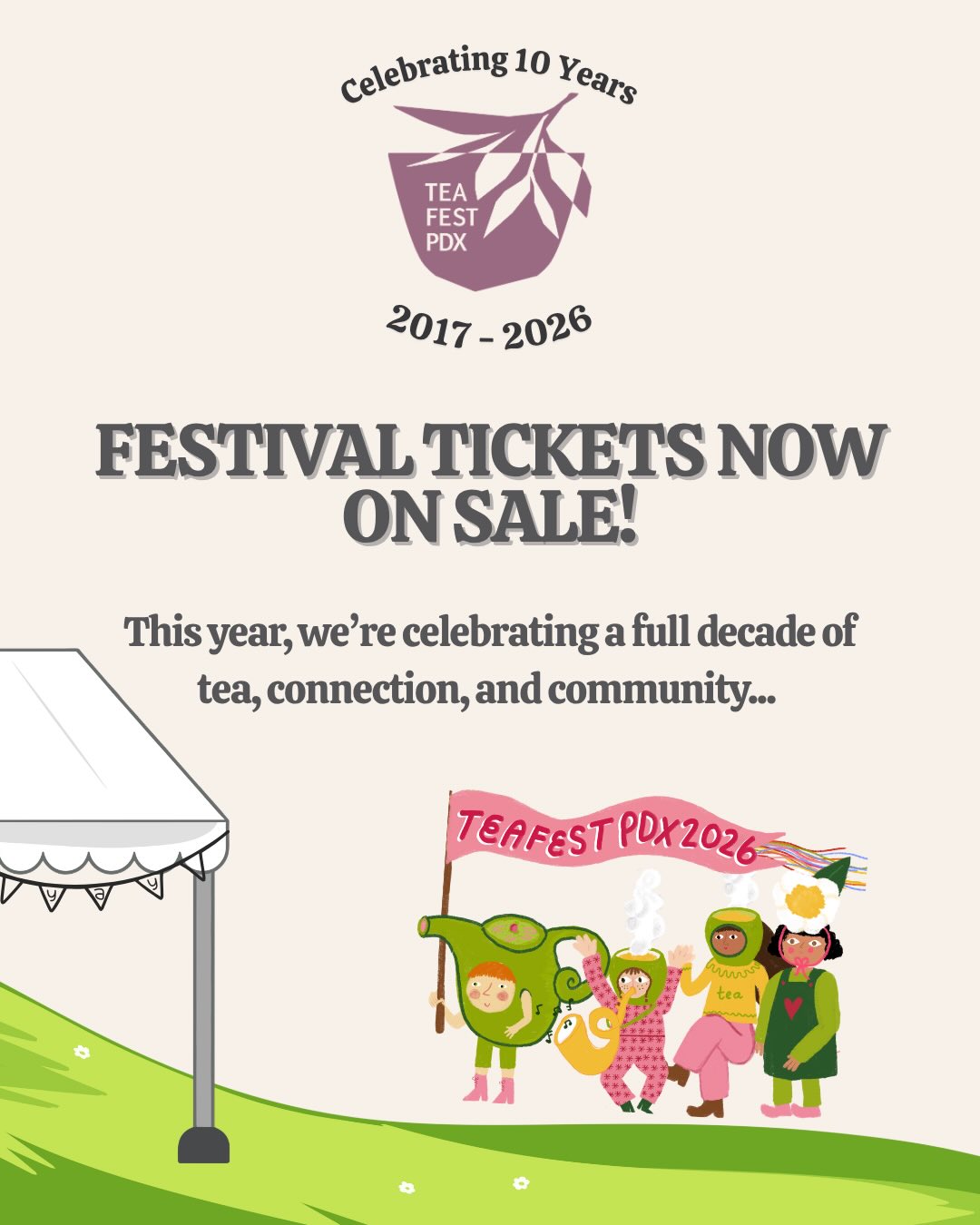 Pre-sale tickets for TeaFestPDX 2026 are now live!! ✨🍵🏃🏽🏃♀️
We’re so excited to share 10 years of tea, community, and education with you! We have some exciting things ahead, like offering Early Entry for the first time! Only 150 tickets available for Early Entry, so please be kind with your purchasing. ✨🙏🏻
Tickets available in the link in our bio and through our website.
We look forward to welcoming you all soon!
#teafestpdx10 #teafestival #pdx #teacommunity #portlandoregon