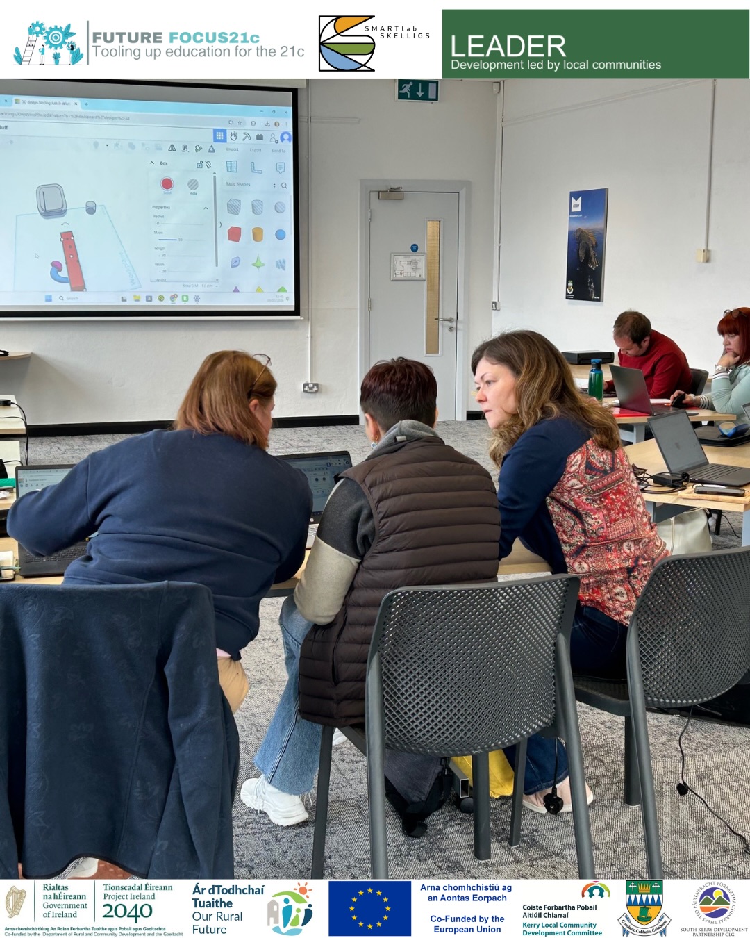 Another fantastic in-person session last weekend as part of our STEAM Train the Trainer Programme! 🚀
This time, facilitated by @olhaburdo and @asu_v23 , we explored the world of 3D printing, bringing to life the designs created during our previous sessions where participants learned 3D modelling using Tinkercad.
Participants got hands-on experience with the full 3D printing process, learning how printers work, preparing models for print and seeing their creations become real objects layer by layer. It was amazing to see everyone build on the skills they developed and gain confidence using the technology firsthand!
This programme is made possible through LEADER funding via SKDP.
#STEAMEducation #3DPrinting #Tinkercad #STEAMLearning #TrainTheTrainer