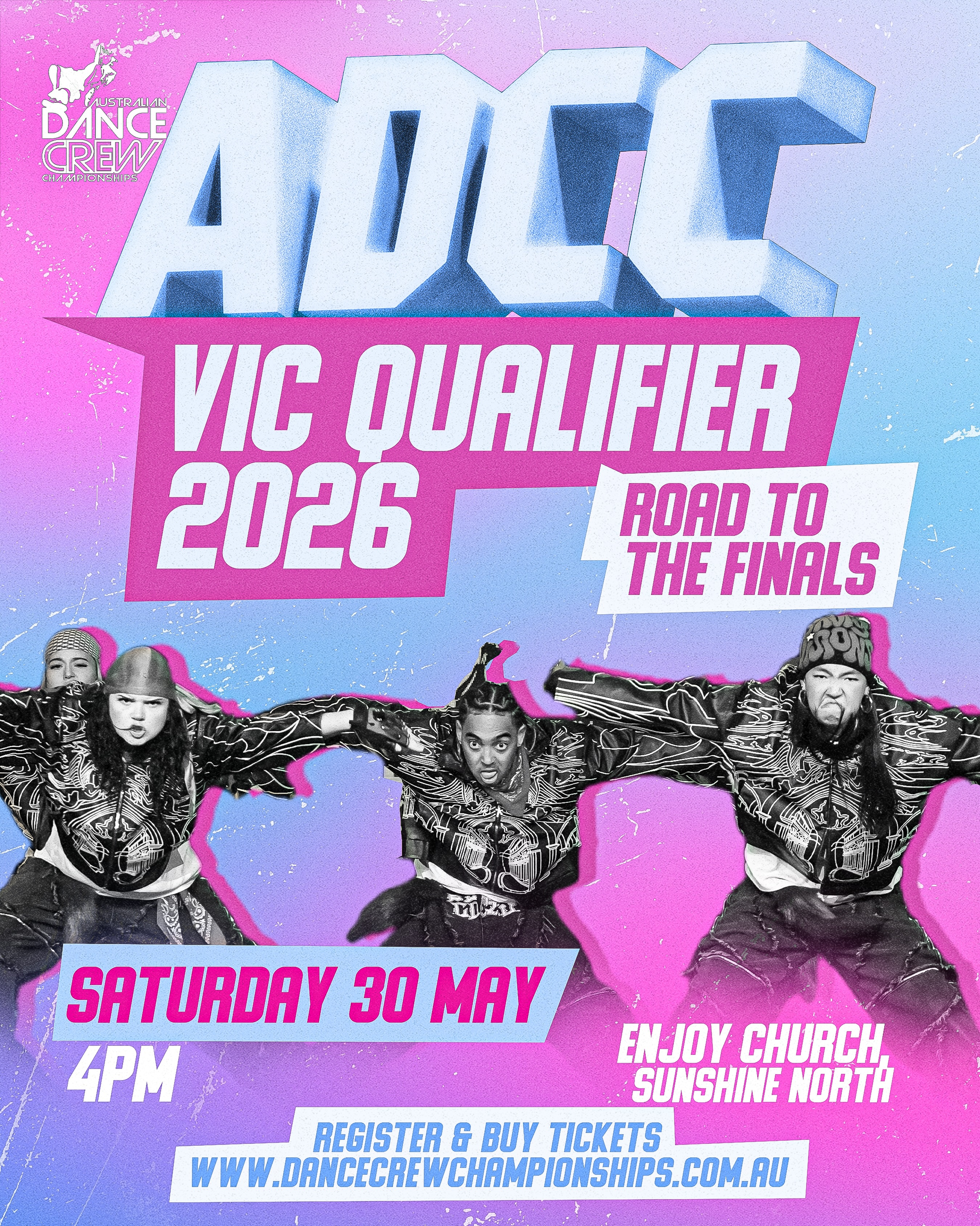 Road to the Finals 2026! 👊🏽✨
Our very last ADCC Qualifier in Australia is gonna be worth the wait! VIC it’s all going down 30 May!! This is the last week to register for Crews, Trios, Soloists and Showcases. We can’t wait to witness the talent in Melbourne when dancers go head to head to earn their spot at our Finals 🏆 Tickets now on sale via our website. You don’t wanna miss this one☝🏾 #ADCC26