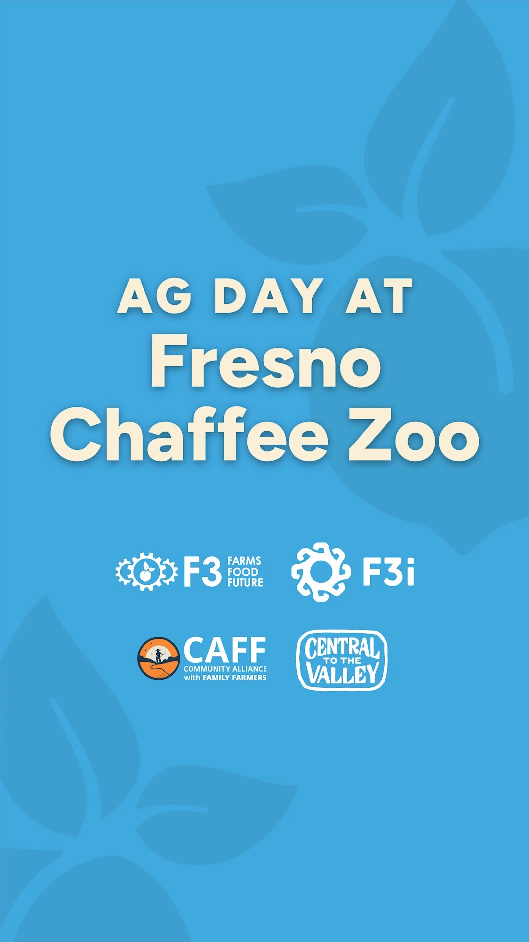 Ag Day at Fresno Chaffee Zoo was a great opportunity to connect with local families and share how F3 is helping shape the future of agriculture in the Central Valley. 🌱 From fresh local produce and cooking demonstrations hosted by Community Alliance with Family Farmers (CAFF) and F3 Local, to student ag tech showcases with F3 Innovate, the day was all about helping kids, students, and families explore the many ways they can connect with local food, farming, and innovation.
Ag is for everyone — whether you want to support local farmers, buy local produce, work in agriculture, or help solve grower challenges through technology. Watch the recap reel of this fun community event, and a special thanks to our video interviewees Rasheed Hislop (CAFF) and Mandy Breuer (F3i) for sharing about this important work! 🎥
#F3Initiative #FarmsFoodFuture #F3Local #F3Innovate #CentralToTheValley