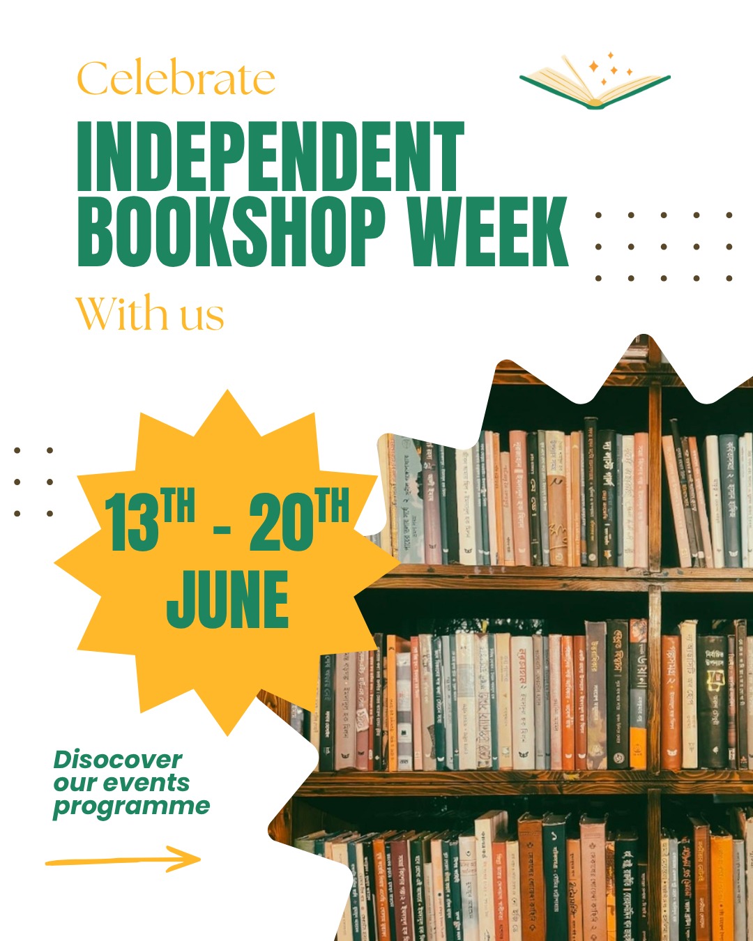 Independent Bookshop Week 2026! 📚
Join one of our wonderful authors at your friendly local bookshop from the 13th to the 20th June ❤️
#IndependentBookshopWeek #TheBookSocial #RomanceBooks #AuthorEvent #IndependentBookshop