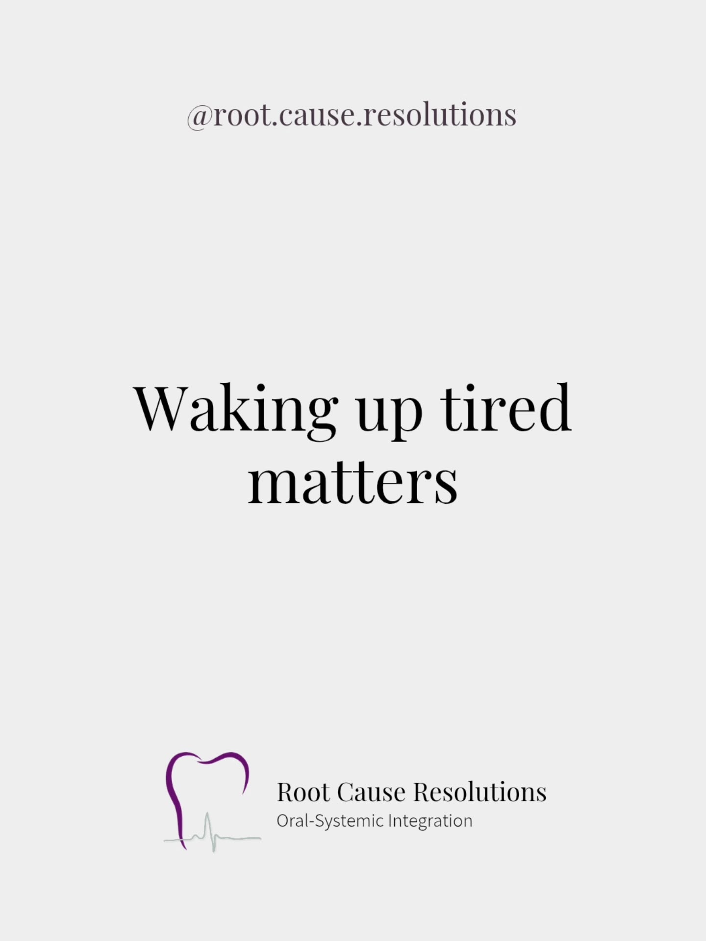 If you're actively sleeping for 7-8 hours a night and still waking up tired, it's time to look at your sleep quality.
If you wake up frequently throughout the night, a cycle called fragmented sleep, you're likely not reaching deep, restorative sleep. This impacts daytime sleepiness, but also leads to worse memory consolidation, worse emotional regulation, worse job/school performance.
Years of fragmented sleep impacts brain health, cardiovascular health, hormones, and so much more, and it's something that occurs at any and all ages.
It's important to watch for fragmented sleep because it can be a sign of upper airway resistance syndrome or obstructive sleep apnea, which have drastic impacts on oral and systemic health.
So, if you're waking up tired, it matters, and it's time to look deeper into why.
#sleep #wholebodyhealth #oralhealthcare #prevention #dentistry