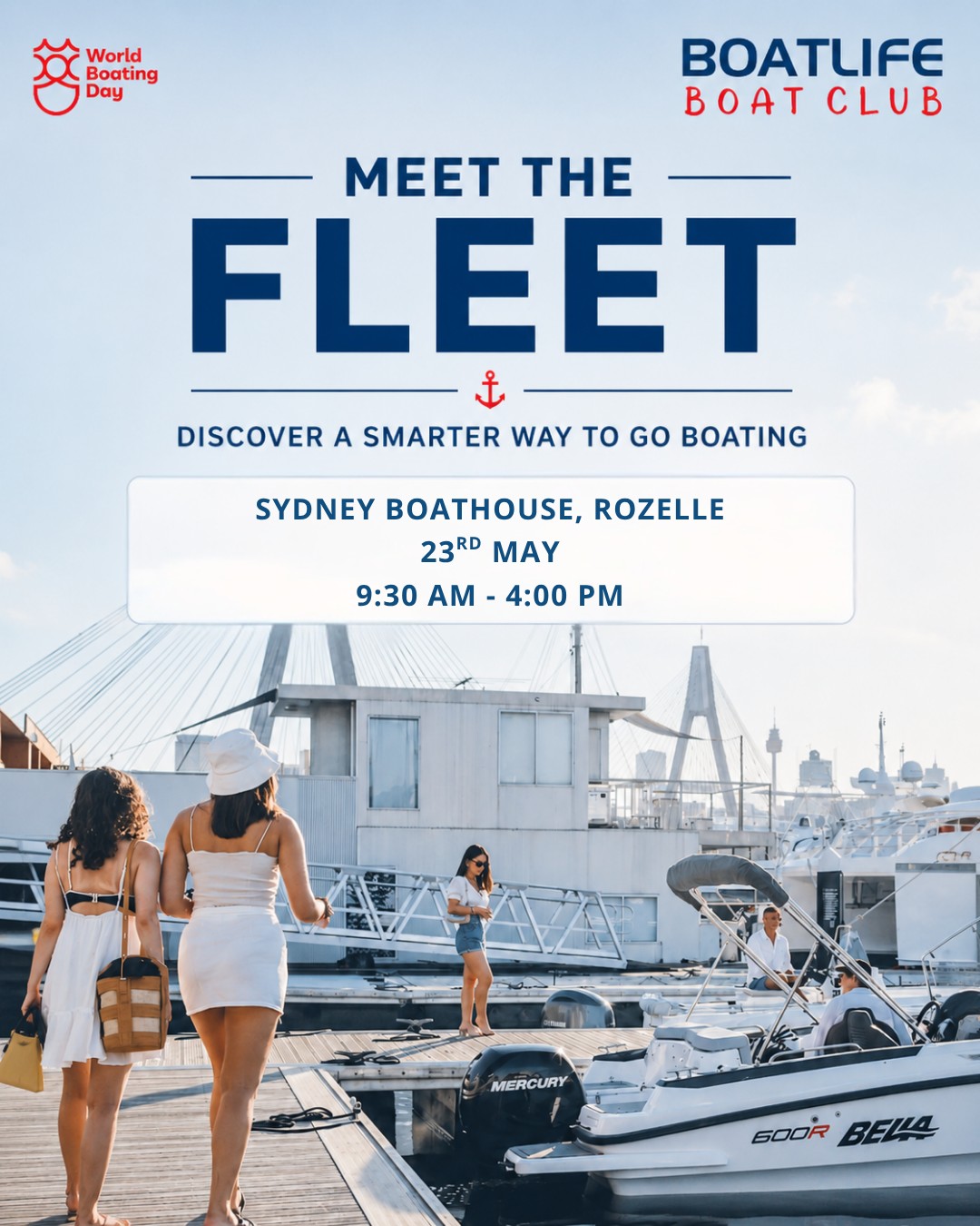 We're celebrating @worldboatingday the best way we know how - on the water.
Come down to Sydney Boathouse, Rozelle on 23 May and discover a smarter way to go boating. Meet the fleet, talk to the team, and see exactly what Boatlife membership looks like in real life.
No ownership hassle. No maintenance. Just you and the water.
📍Sydney Boathouse, Rozelle
🗓️ 23rd May · 9:30 AM – 4:00 PM
Tag someone who needs to be there and find out more: link in bio. #ShareYourBoatLife #BoatLifeIsTheGoodLife
#boatlife #worldboatingday #sydneyboating #boatclub #boatingsydney