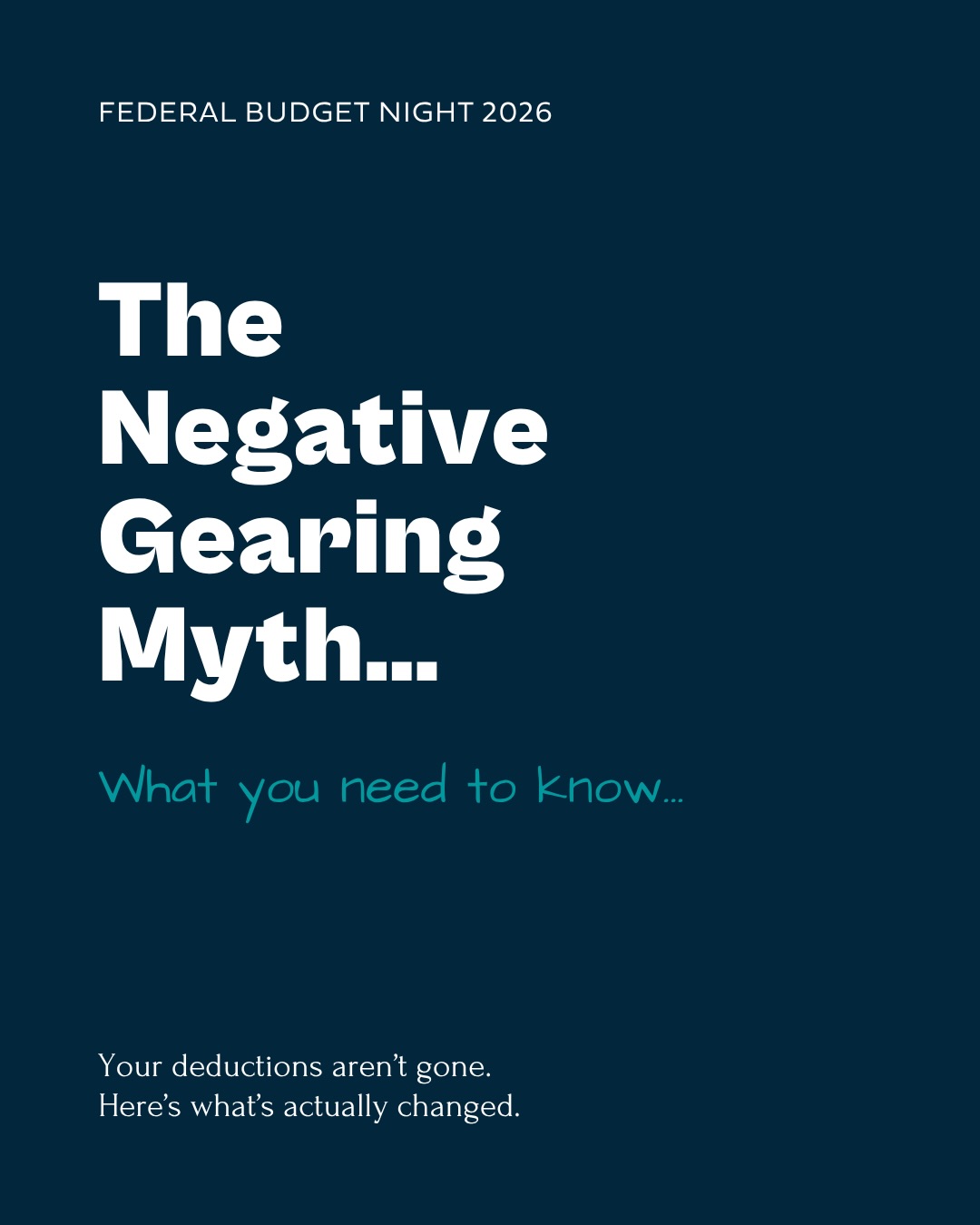If you own investment property or considering, the details in the 2026 Australian Federal Budget matter.
#federalbudget #mythbust #property #negativegearing