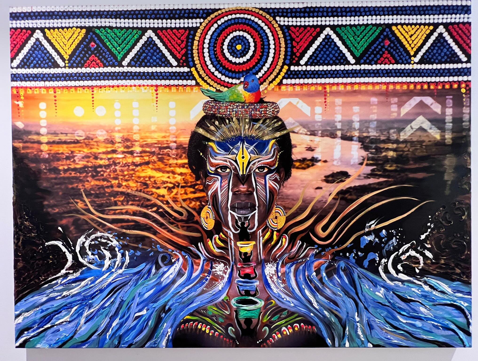 For my 2026 Archibald Prize entry, I painted Abang — a child refugee from Sudan and Ethiopia who transformed unimaginable hardship into a living paradigm of healing through her initiative, Buckets of Hope.
As a Jewish body painter, my work explores the human body as both canvas and vessel — carrying ancient memory, identity, and the sacred feminine through image and symbolism.
This portrait was created as a meeting point between two stories of survival, displacement, resilience, and restoration. A reflection on what can emerge when pain is transformed into purpose.