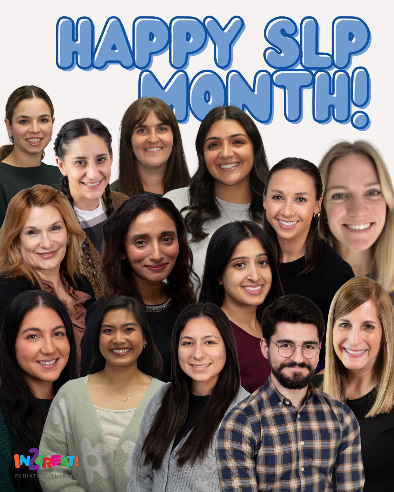 Happy SLP Month to the amazing team behind the voices, milestones, breakthroughs, and connections happening every day at In2Great Pediatric Therapy! 💙🗣️
Our Speech-Language Pathologists help children build confidence through communication — whether that’s first words, clearer speech, AAC support, social communication, feeding skills, and so much more. We are so grateful for the compassion, creativity, patience, and dedication they bring to every session and every family they support.
Join us all month long as we celebrate our incredible SLP team and share more about the many ways speech therapy can empower children to connect, communicate, and thrive! ✨
#SLPMonth #SpeechTherapy #SpeechLanguagePathologist #PediatricTherapy #AACAwareness