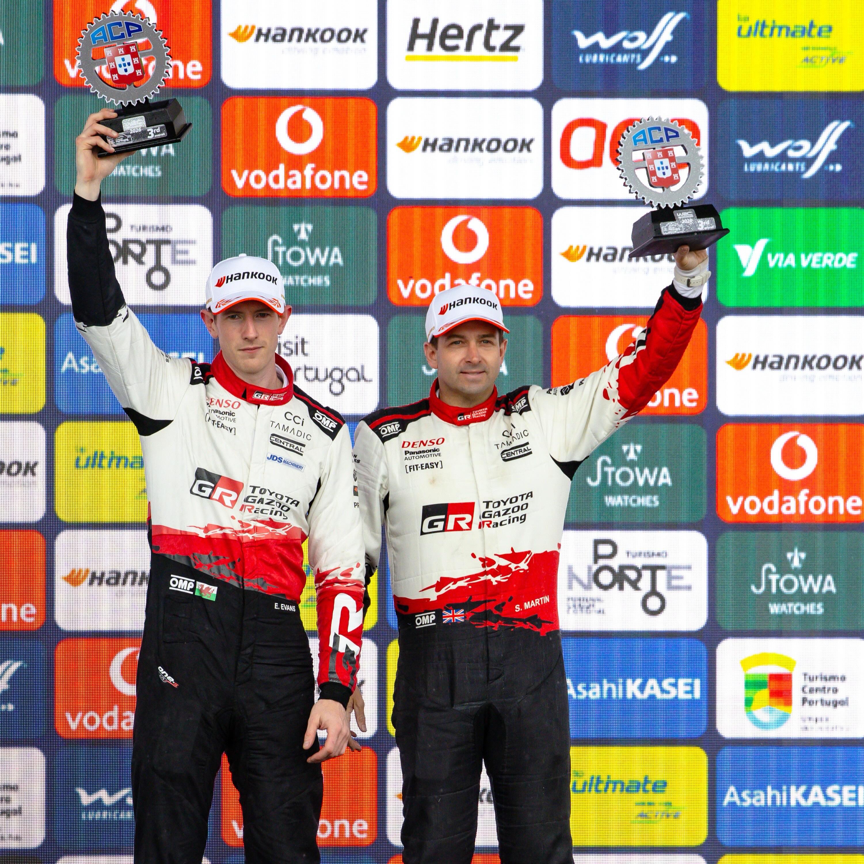 P3 in Portugal 🇵🇹
Portugal was a tough event, the mixed weather made it challenging and opening the road in the dry conditions wasn’t easy, we seemed to come through quite well and we were still in touch on Saturday lunchtime. But then we were disappointed with the way we managed the slippery conditions, we didn’t have the feeling to be able to fight at the sharp end. Unfortunately, some of the others had issues, and that gave us a podium finish.
All in all, not the perfect weekend but got through it with decent points so we have to be happy with that 👊🏼
#EE33 #RallydePortugal #ToyotaGAZOORacing