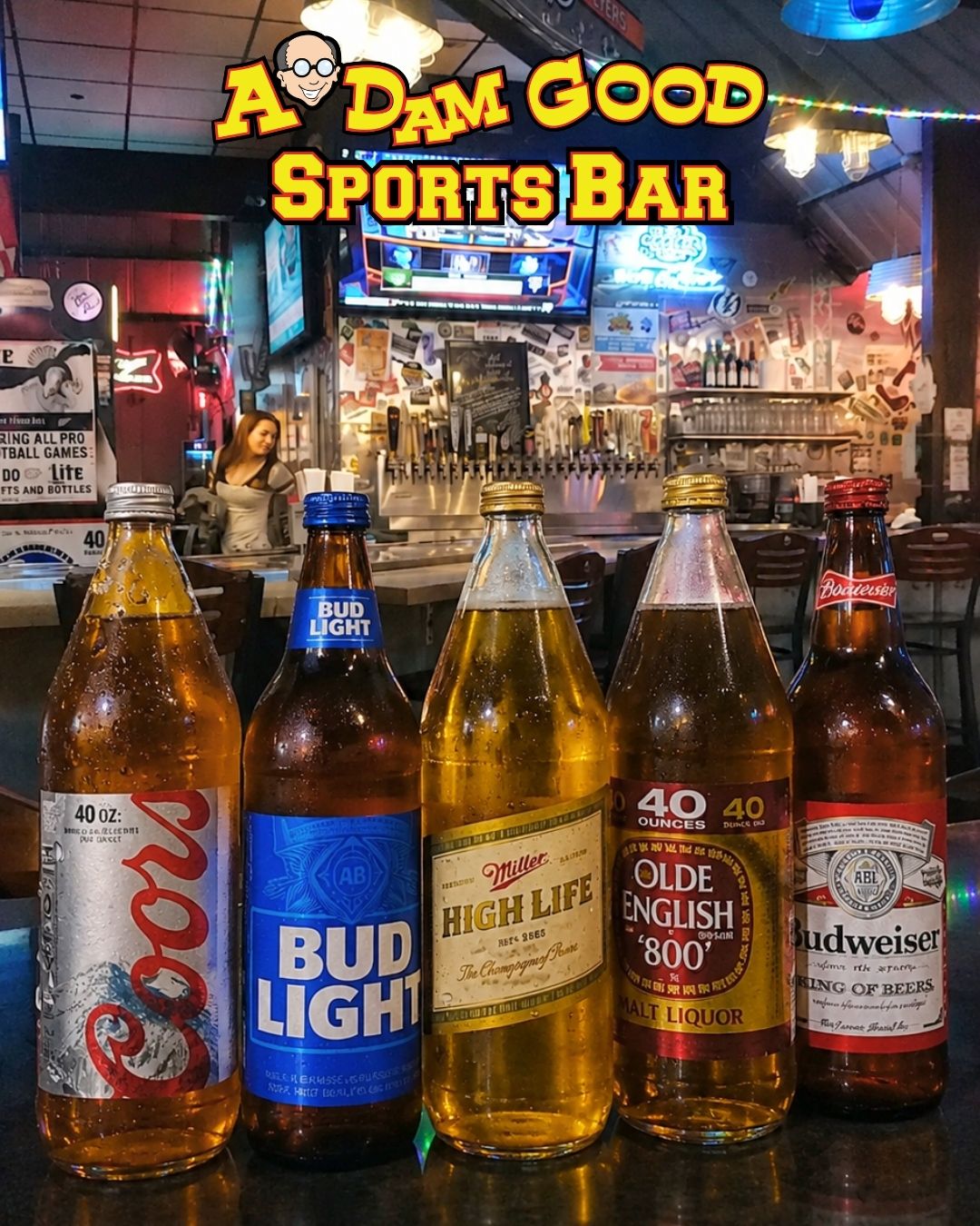 40ozs lined up like the starting lineup 😤🍻
If your beer doesn’t need two hands, you’re doing it wrong. Catch the games, grab a cold one, and hang at the House of the 40oz tonight!