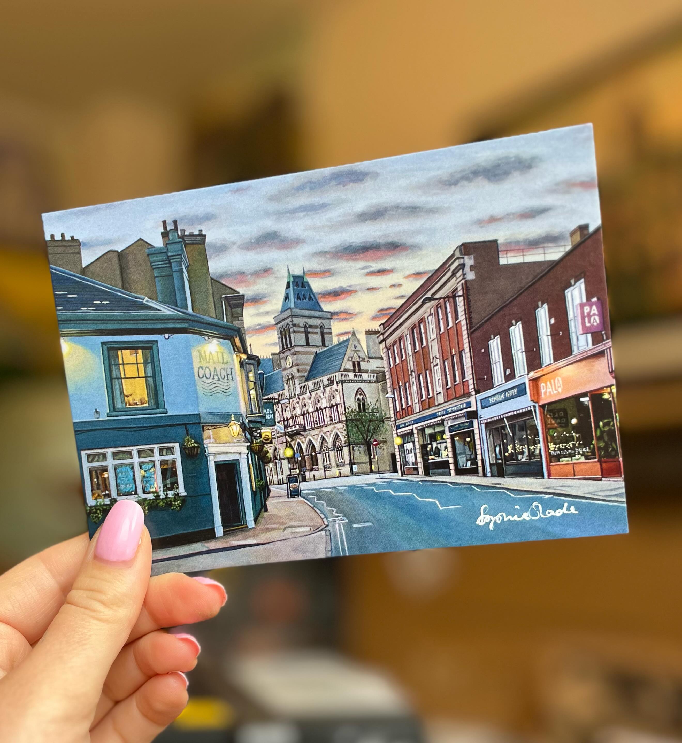 2 years ago ‘Sunset on Derngate’ joined my Northampton collection ⛅️. The print of this along with Delapre Lake and Gallones are probably my best sellers 🪵 🍦 🌟