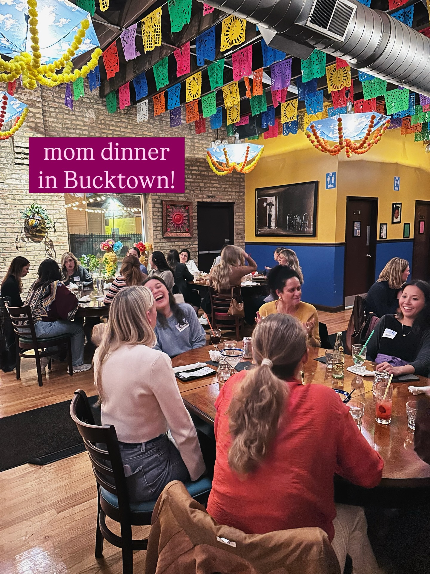 We had so much fun at our mom dinner last night!! 😍😍 We did a mole tasting experience at @manchamantelesrestaurant in Bucktown and it was so delicious. If you’re new here - we do dinners and events every month for moms who don’t know each other. Join us next time! 💗