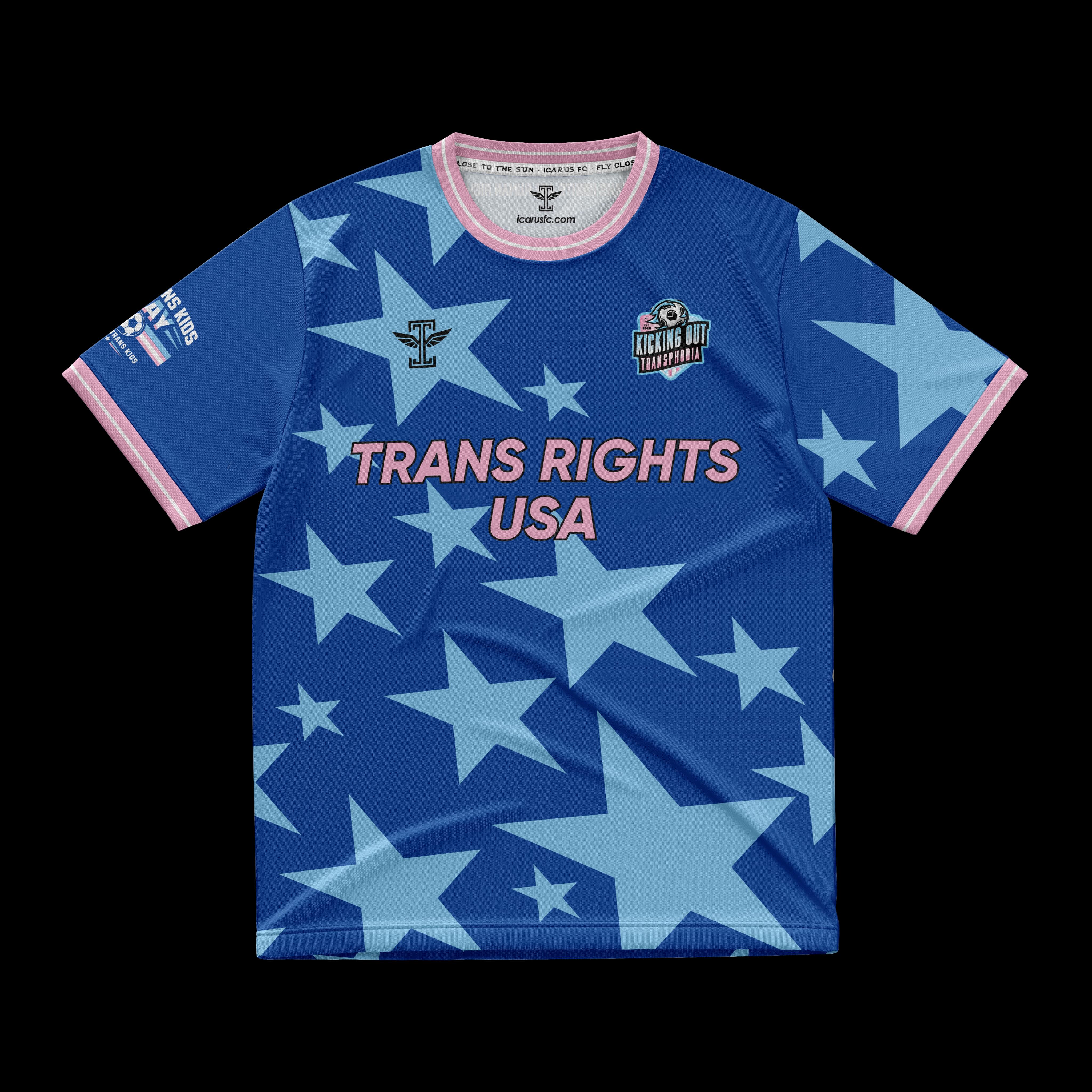 PRE-ORDER AVAILABLE NOW.
As a @fifaworldcup host, the United States stands at the center of a growing fight over trans rights — but no backlash, no ban, no political attack will erase trans people from football. 🇺🇸⚽
While laws target our communities and voices try to push us out of public life, we continue to show up: on the pitches, in the supporters’ sections, in grassroots leagues, and now on the road to the World Cup. 🏳️⚧️
Football belongs to everyone.
No chant, no headline, no politician, no hate campaign can take that away.
From local parks to packed stadiums — we exist, we play, we belong.
This summer, represent the movement by wearing your TRANS RIGHTS USA jersey in partnership with @icarusfootball 🔥🇺🇸🏳️⚧️
#fifaworldcup #soccerjerseys #worldcupusa #transrightsarehumanrights #transrights