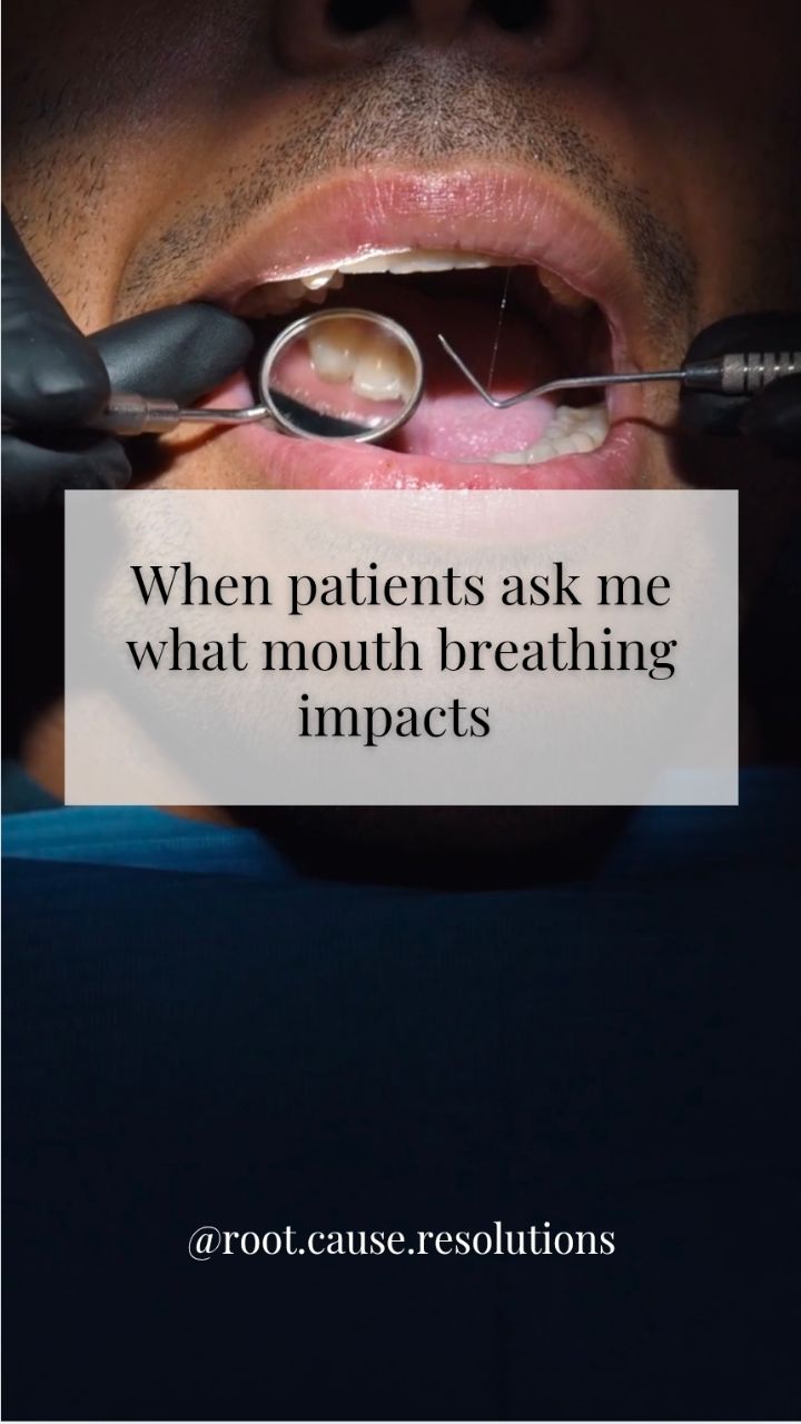 I talk about mouth breathing *a lot* with patients but also with friends/family/anyone who will listen, and the response I often get is, "okay...so what does mouth breathing NOT impact?"
So far I have nothing on my list of what it doesn't affect, because it literally impacts everything from gut health to facial growth and development to posture to sleep.
Comment below if you know of anything mouth breathing doesn't change!
#airway #wholebodyhealth #oralhealthcare #prevention #dentistry