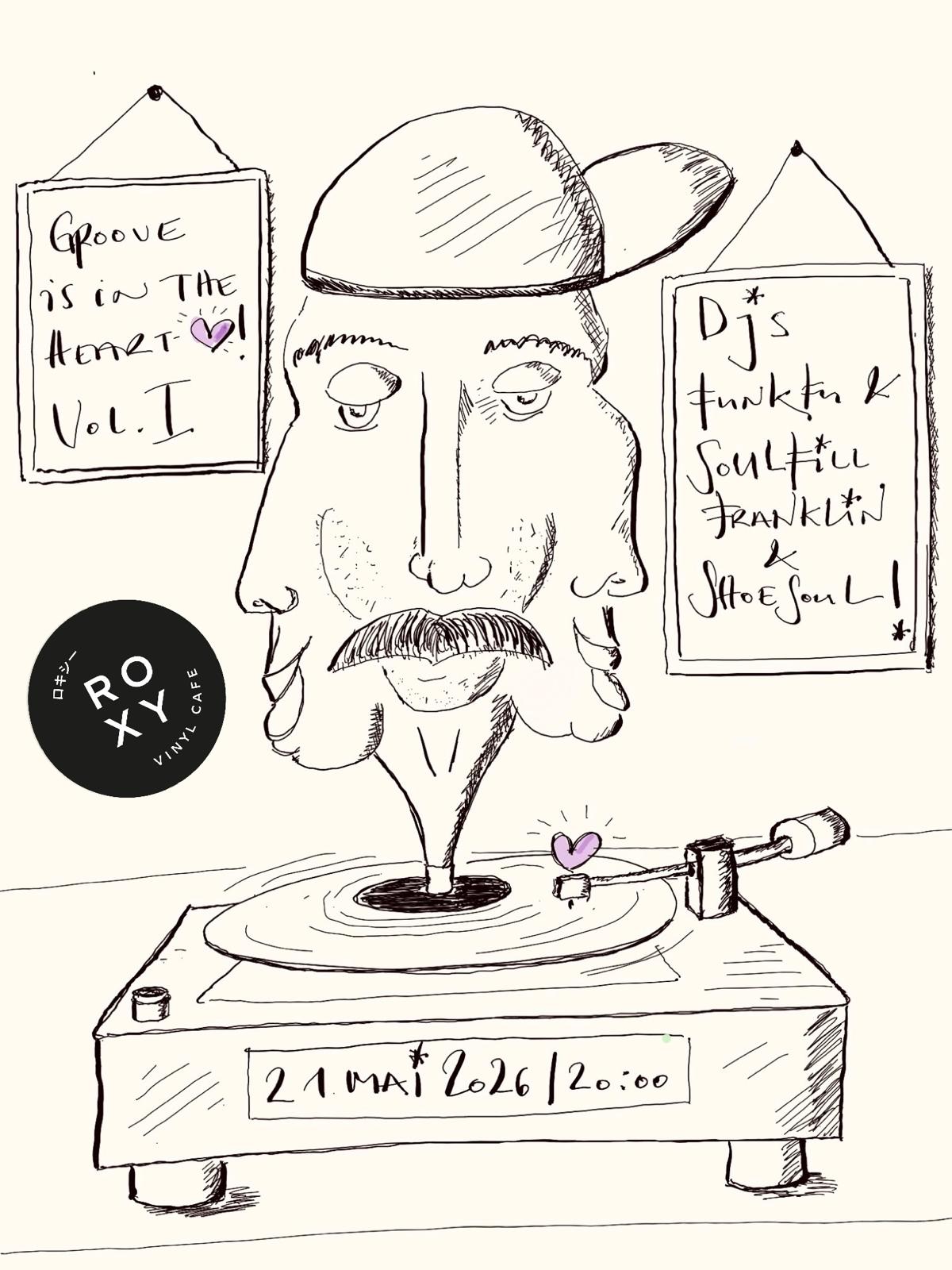 Vinyl Listening Session / DJs FunkFu, Soulfill Franklin, & Shoesoul
Donnerstag, 21. Mai 2026, 20:00
Gratis Eintritt!
GROOVE IS iN THE HEART Vol.1
@shoesoul_rhythmtime @basileus0815
#roxyvinylcafe #vinylcafe #musicbar #vinyl #winterthur
