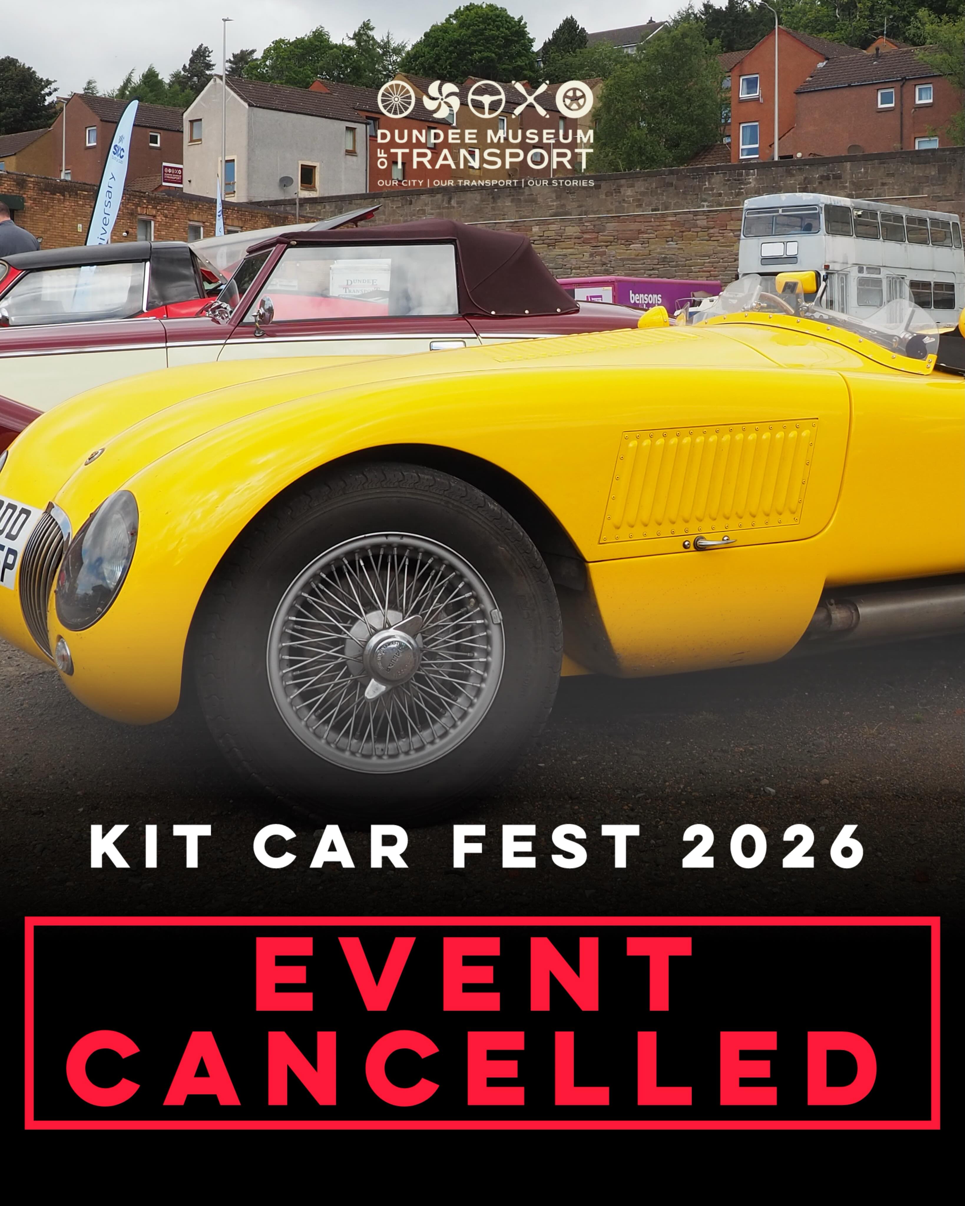 🚨⚠️🏎️ Unfortunately, Kit Car Fest Scotland at Dundee Museum of Transport has been postponed due to the poor weather forecast this Sunday.
The good news is that Kit Car Fest Scotland will now take place on Sunday 26 July.
We’d like to thank everyone for their understanding and continued support, and we look forward to welcoming you later this summer for what promises to be a fantastic day.
📍 Dundee Museum of Transport, Market Mews
📆 New date: Sunday 26 July
⏰ 10am - 3pm