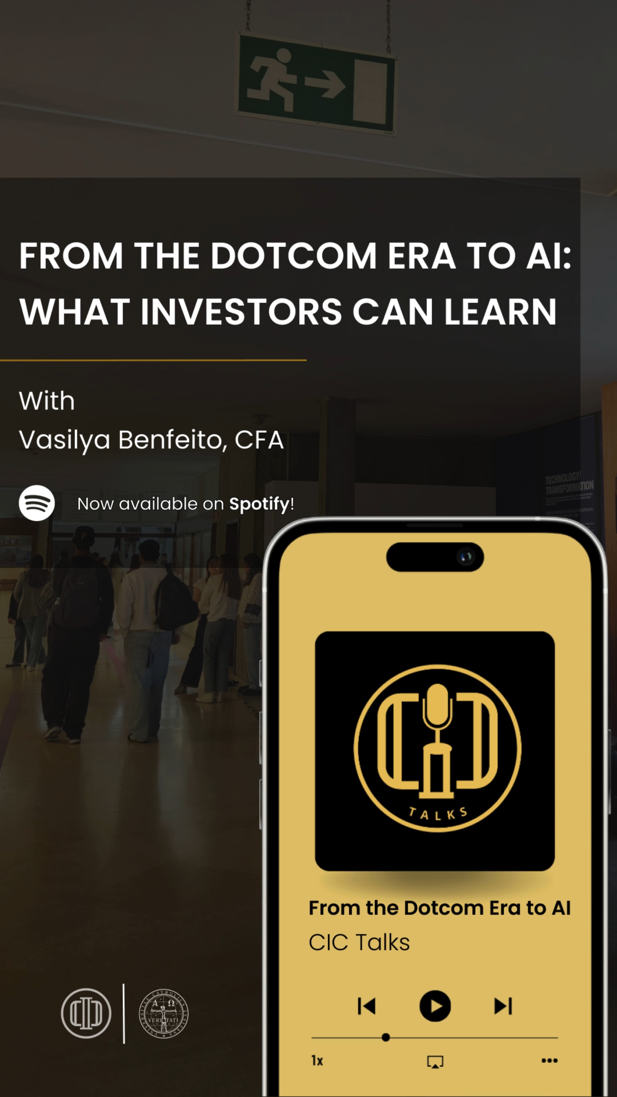 🎙️ A new episode of our podcast is now available on Spotify.
We are excited to share another conversation filled with valuable insights, perspectives, and discussions on topics shaping today’s financial and professional landscape.
Tune in to the latest episode and don’t miss the opportunity to learn from our guest’s experience and expertise.
Listen now on our Spotify.
Católica Porto Investment Club
Your future. Your choice.