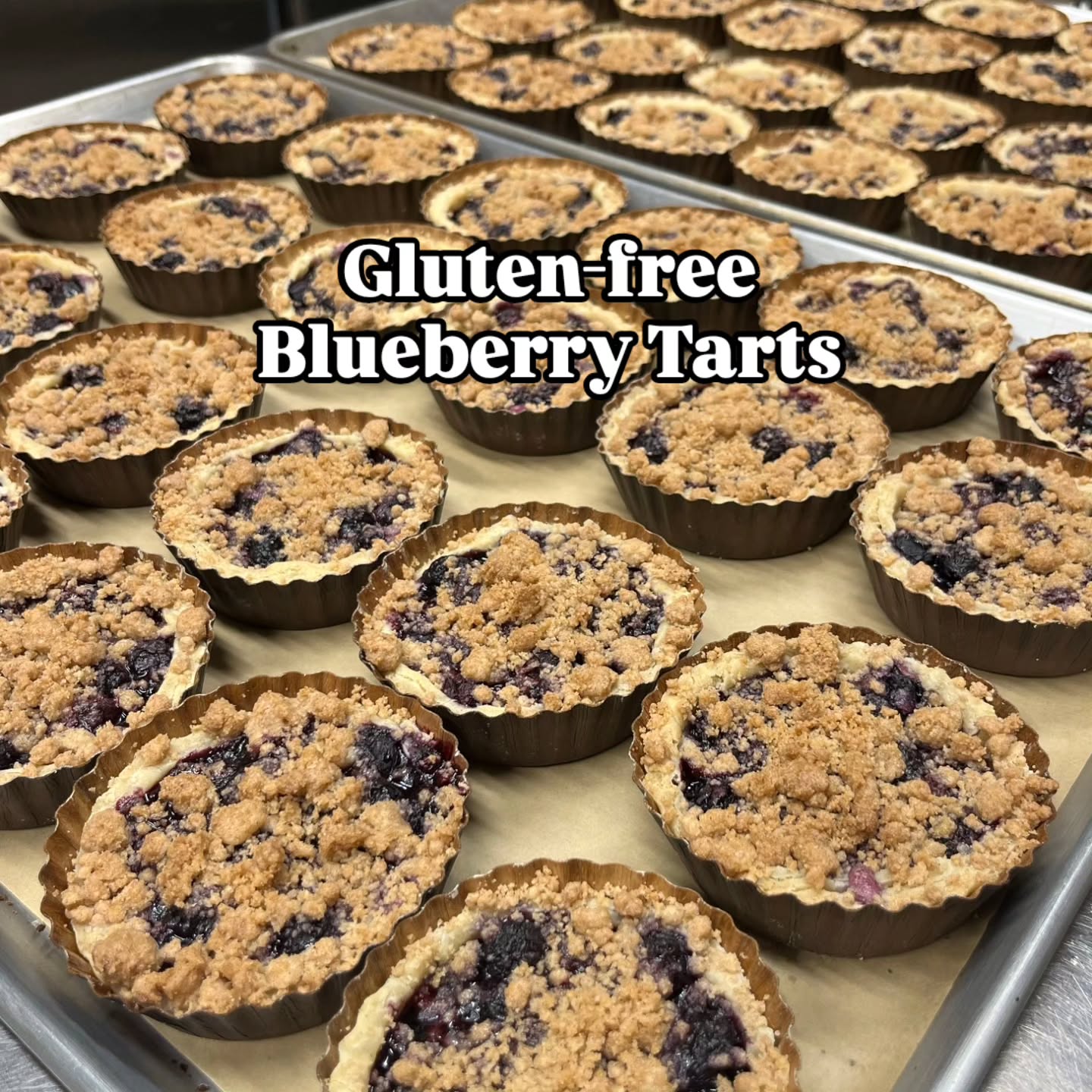 Just stop your cryin' its a #nowherespecial. Gluten-free blueberry tarts this weekend while they last!