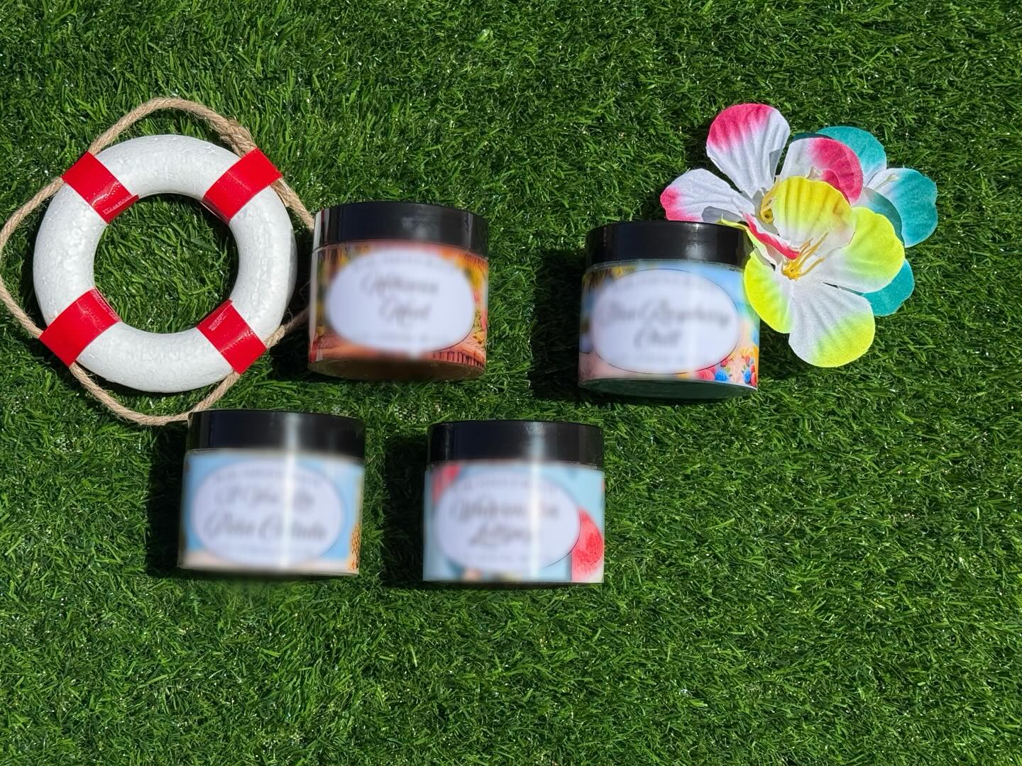 It’s Official! The Summer scents are here and ready to make your skin iridescent in this ☀️. We have both Scrubs and Body butters available, but as you know they sell out quick! Pre order is offered through our Instagram. DM us! Which are you most excited to test?