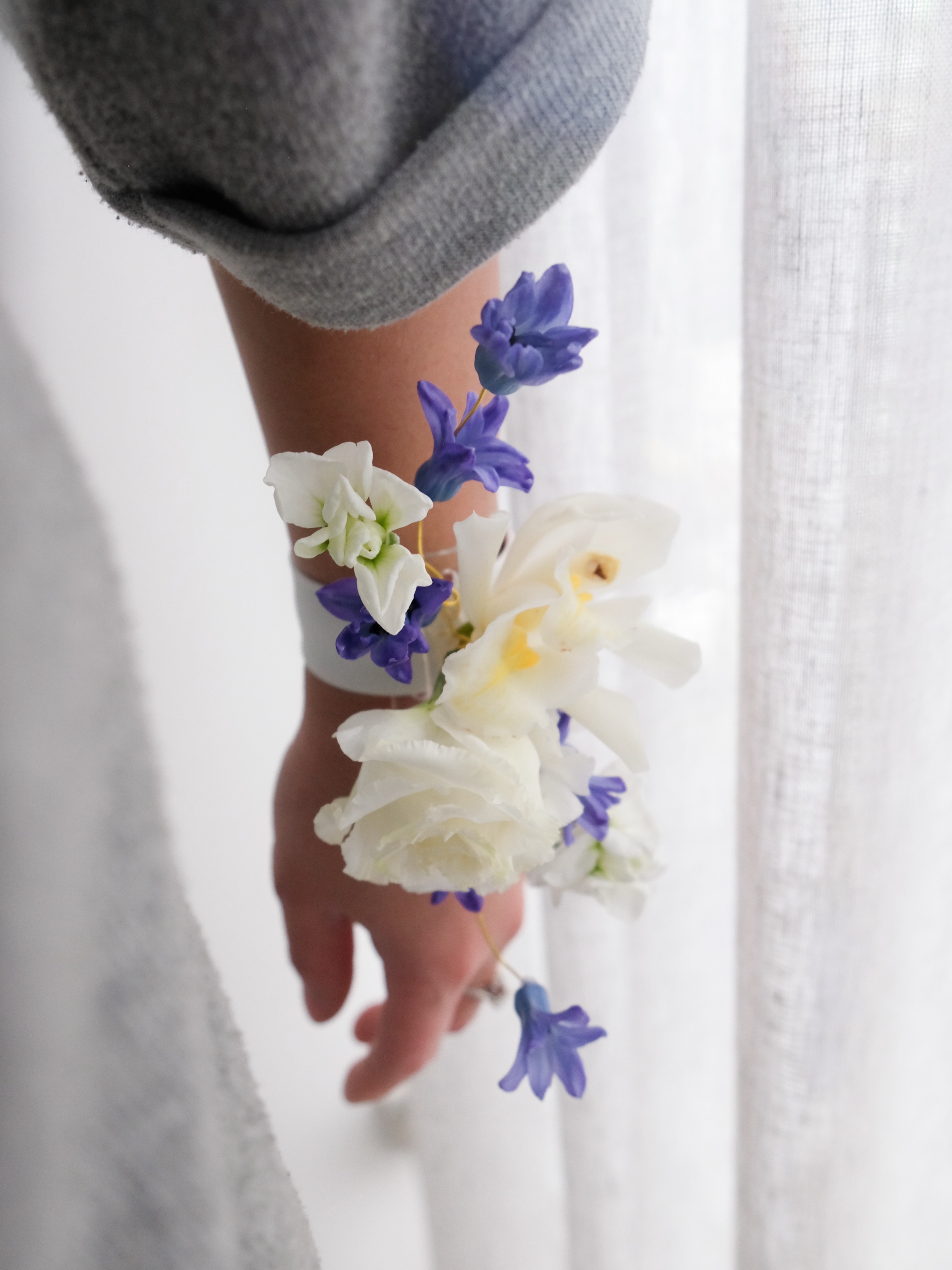 : flower wearables from E+J wedding