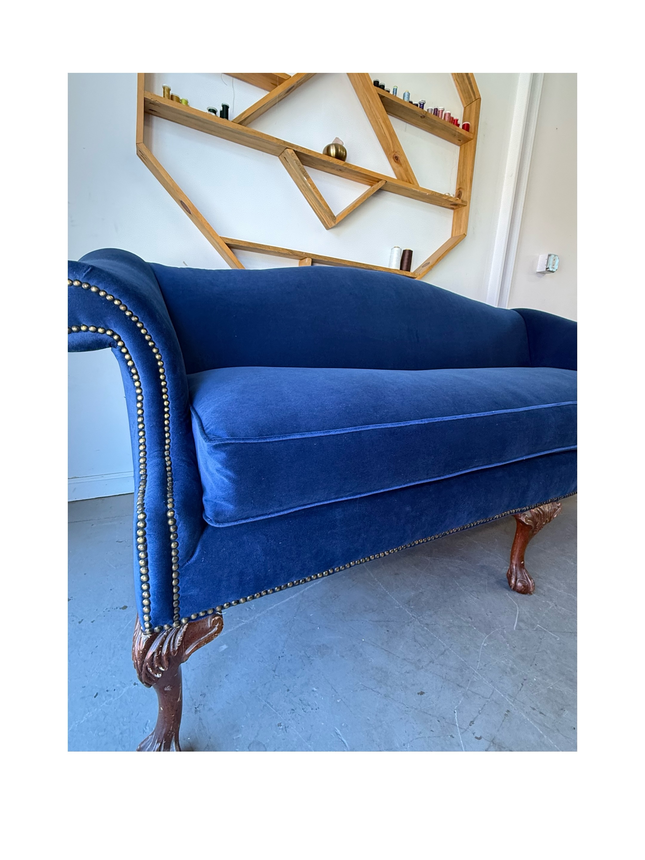 A beautiful piece, restored the way it deserved to be.
Our client brought us this vintage settee after a previous upholstery job missed the mark, and we were honored to give it new life with the craftsmanship and attention to detail it deserved.
We refreshed the piece with elegant nail head trim and a luxurious down feather cushion for added comfort and softness.
Fabric: @pindlercorp — Amori in Sapphire ✨
#CustomUpholstery
#LuxuryInteriors
#BayAreaInteriorDesign
#FurnitureTransformation
#HandcraftedLuxury