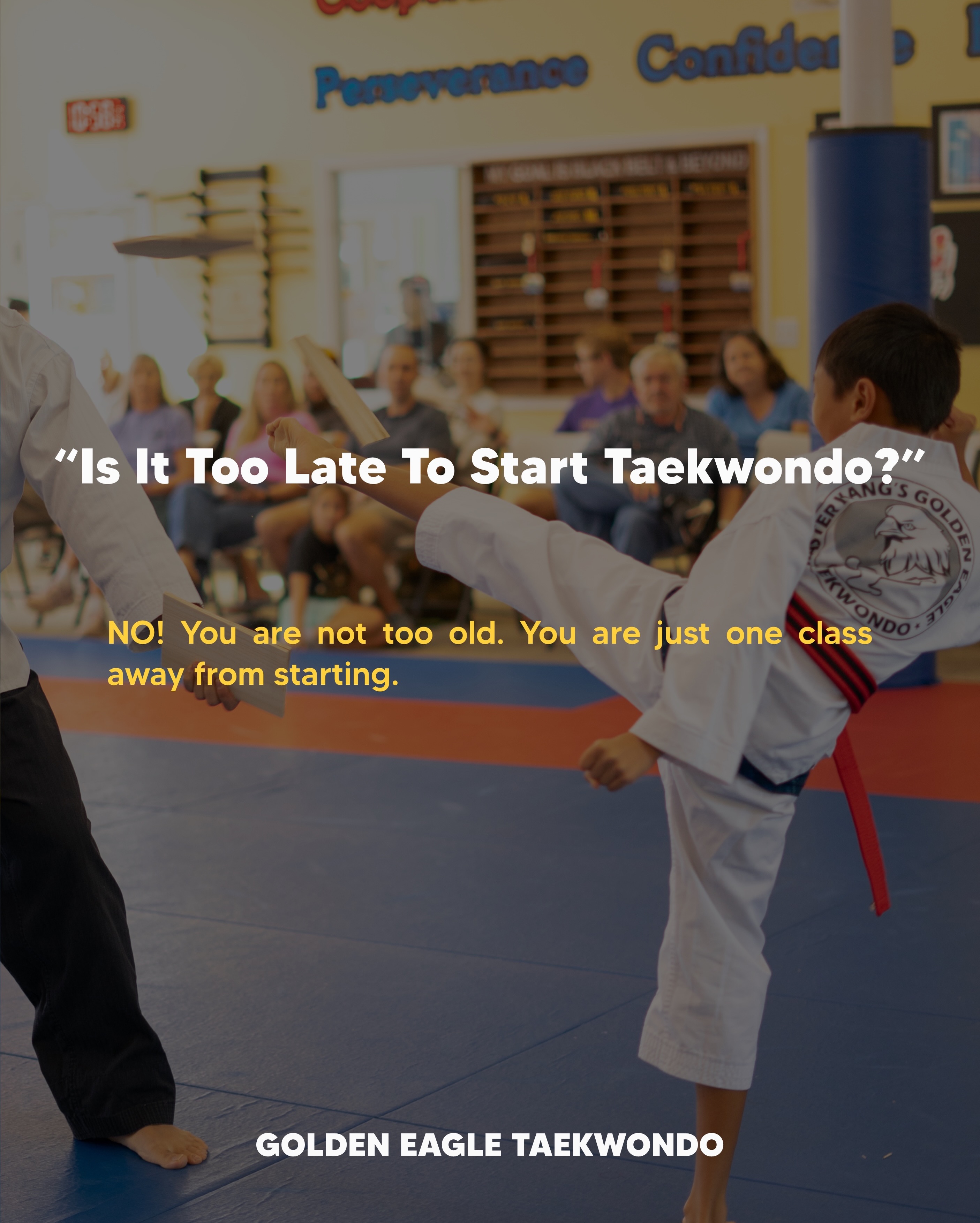 “Am I too old to start Taekwondo?”
We hear this question all the time… and the answer is ALWAYS no. 🥋
Taekwondo is for everyone — kids, teens, and adults. Whether your goal is confidence, fitness, discipline, or simply trying something new, your journey can begin today.
You don’t need experience.
You don’t need to be flexible.
You just need to start.
Come join the family at Golden Eagle Taekwondo and take your first step with a FREE trial class!
Golden Eagle Taekwondo
☎️: 704-992-9556
📧: goldeneagletkd1@gmail.com
🌐: www.getkd.com
📍: 13020 Rosedale Hill Ave Huntersville, NC 28078
#taekwondo #taekwondofamily #taekwondokids #sport #karate