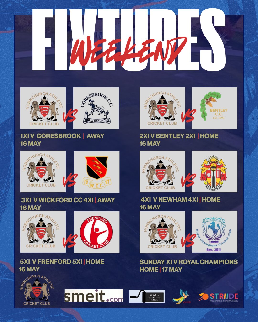 TEAM ANNOUNCEMENT 📣 - Another week of league fixtures for HACC. Good luck to everyone playing this weekend. #uptheathletic #hacc #essexcricket