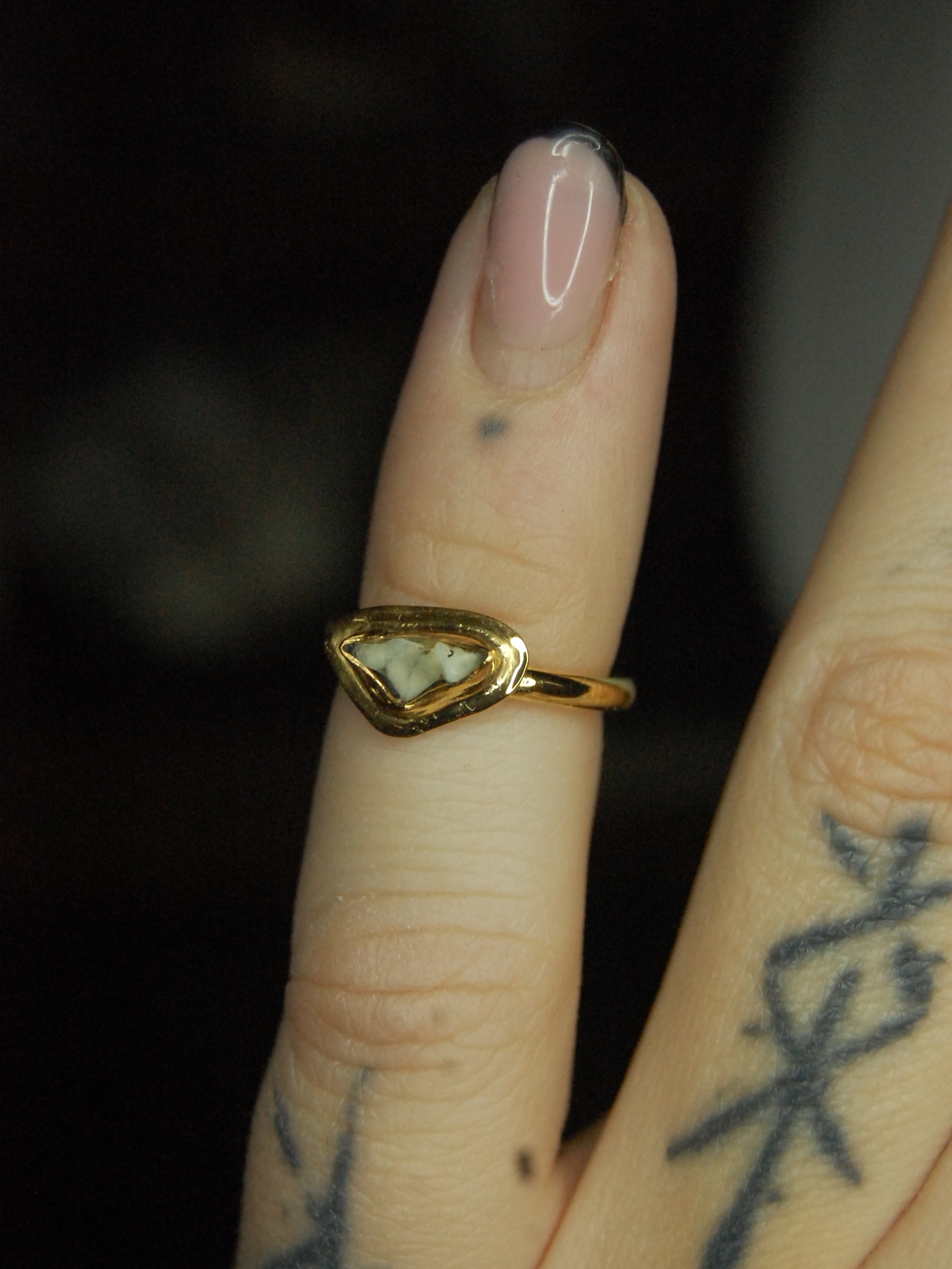 𝕻𝖊𝖙 𝕸𝖊𝖒𝖔𝖗𝖎𝖆𝖑
Réalisation d’une bague mémorielle en l’honneur de Ruban🐱 pour sa gardienne🖤
Dent de lait sertie - Bague entièrement fait à la main en laiton puis plaqué en or 24k
Si tu veux qu’on crée ensemble le bijoux de tes rêves pour garder un souvenir éternel de ton compagnon à la hauteur de ton amour pour lui, tu peux m’envoyer un message privé ou me contacter via mon site (lien dans la bio)💌
Bague mémorielle dent de lait de chat
Bijoux mémoriaux faits main, souvenirs, commémoratifs